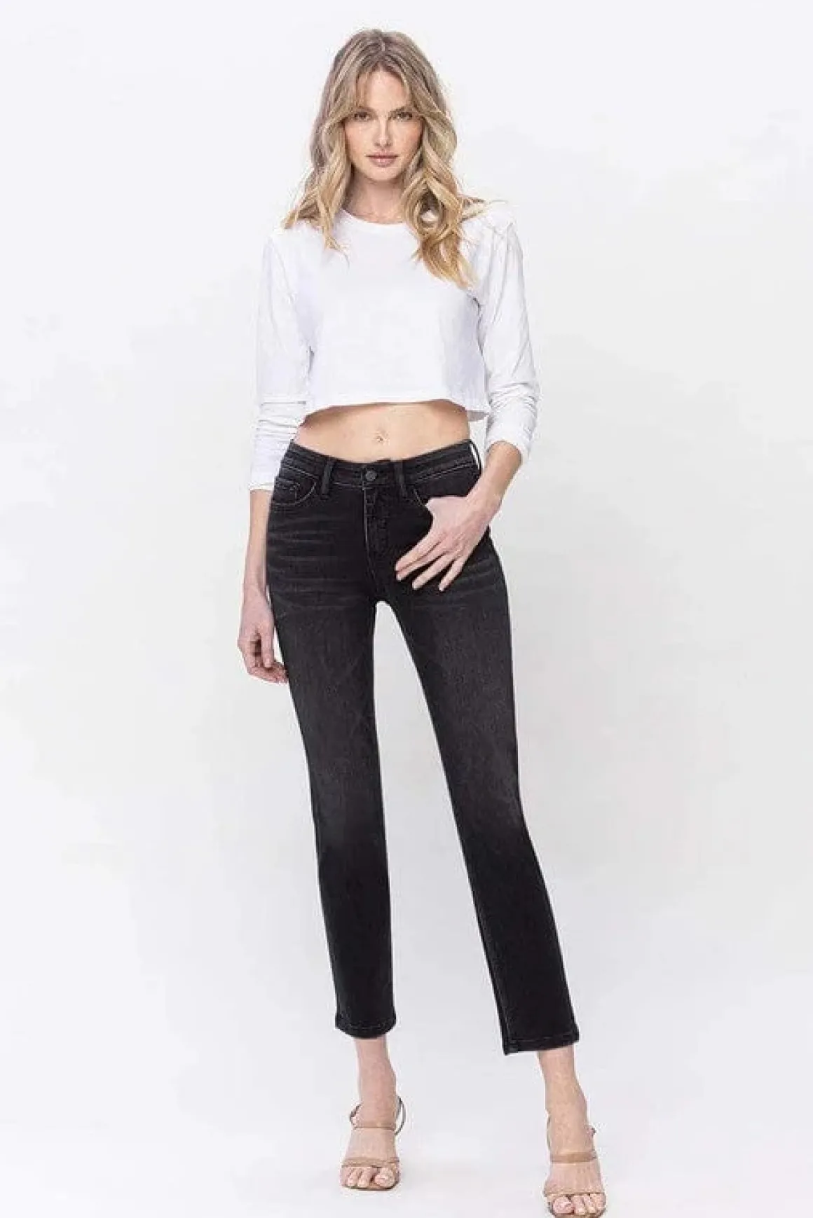 Mid Rise Ankle Slim Straight Jeans Flying Monkey  *Online Only*
