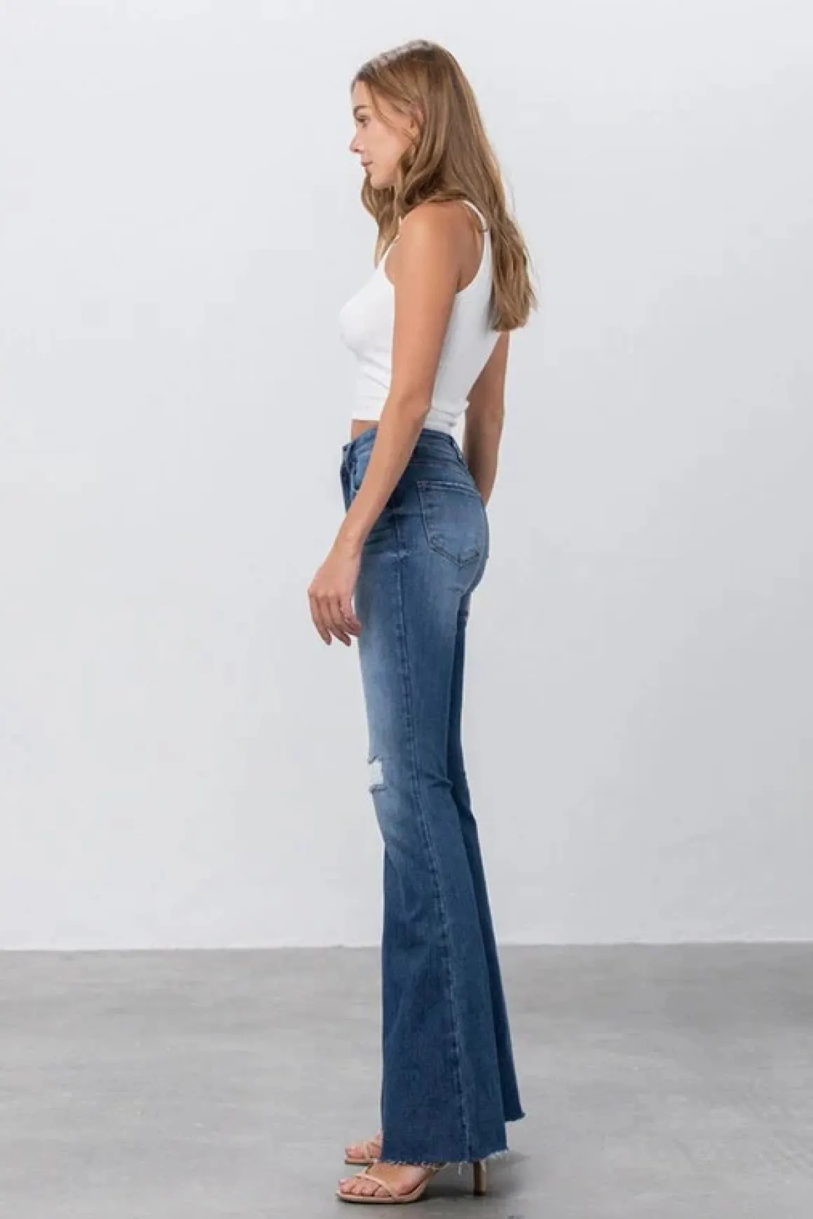 mid_rise_dark_wash_flare__5.webp Mid Rise Dark Wash Flare Jeans *Online Only*