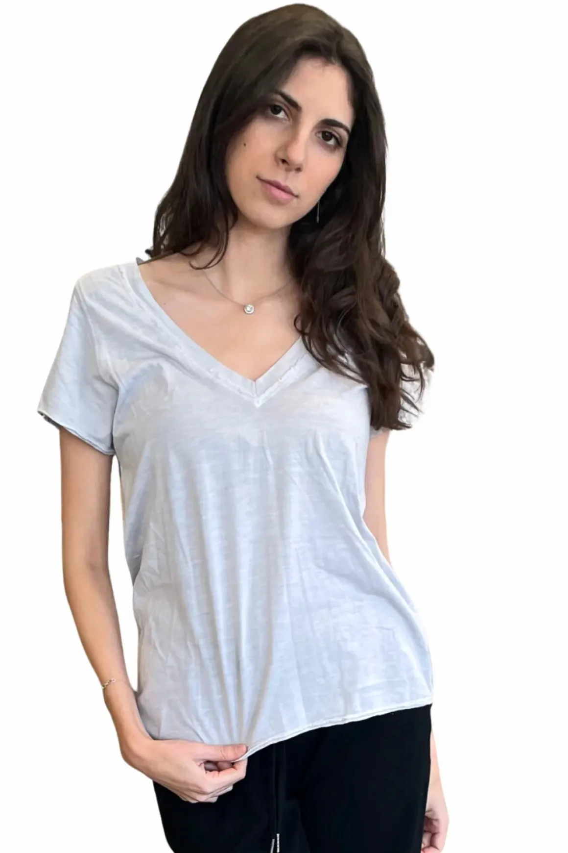Mila Ava S/S V Neck Top
