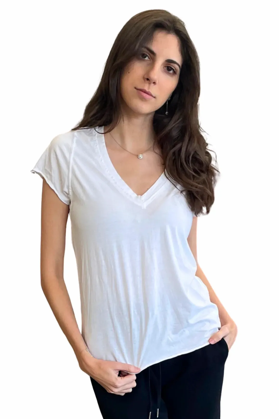 Mila Ava S/S V Neck Top