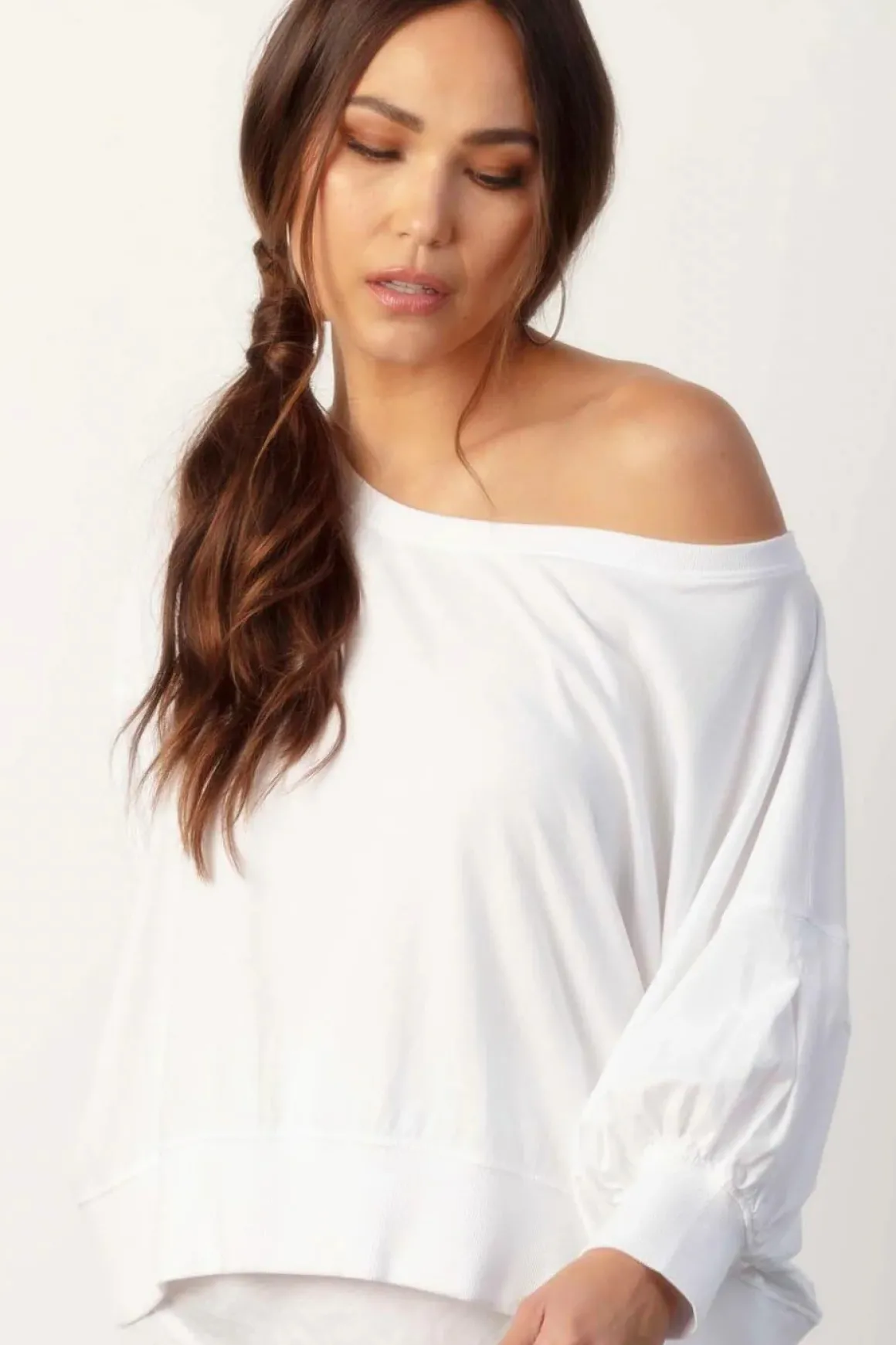 M.I.L.A. Puff Sleeve Off Shoulder Shirt