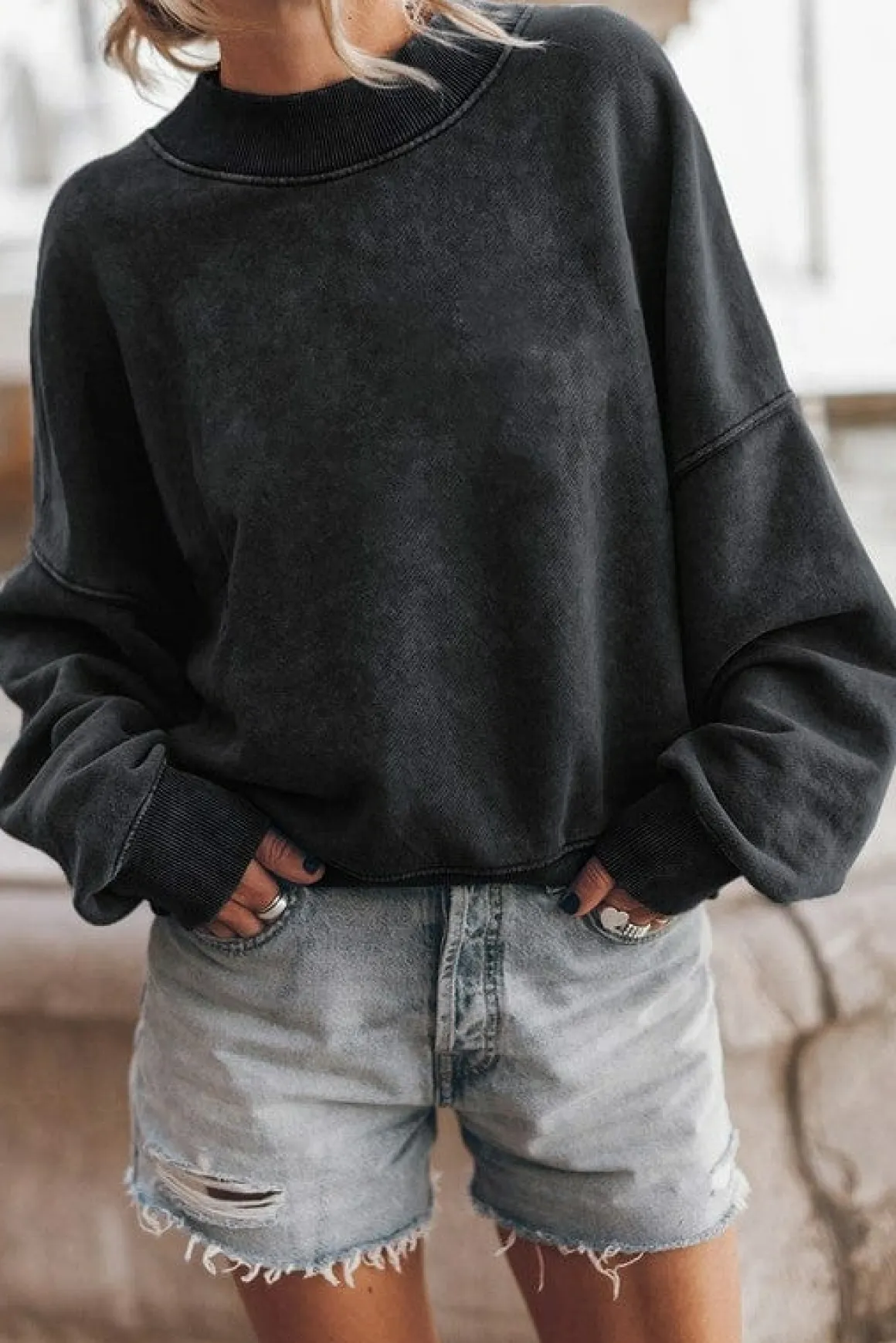 Mineral Washed Acid dye Sweatshirt Pullover *Online Only*