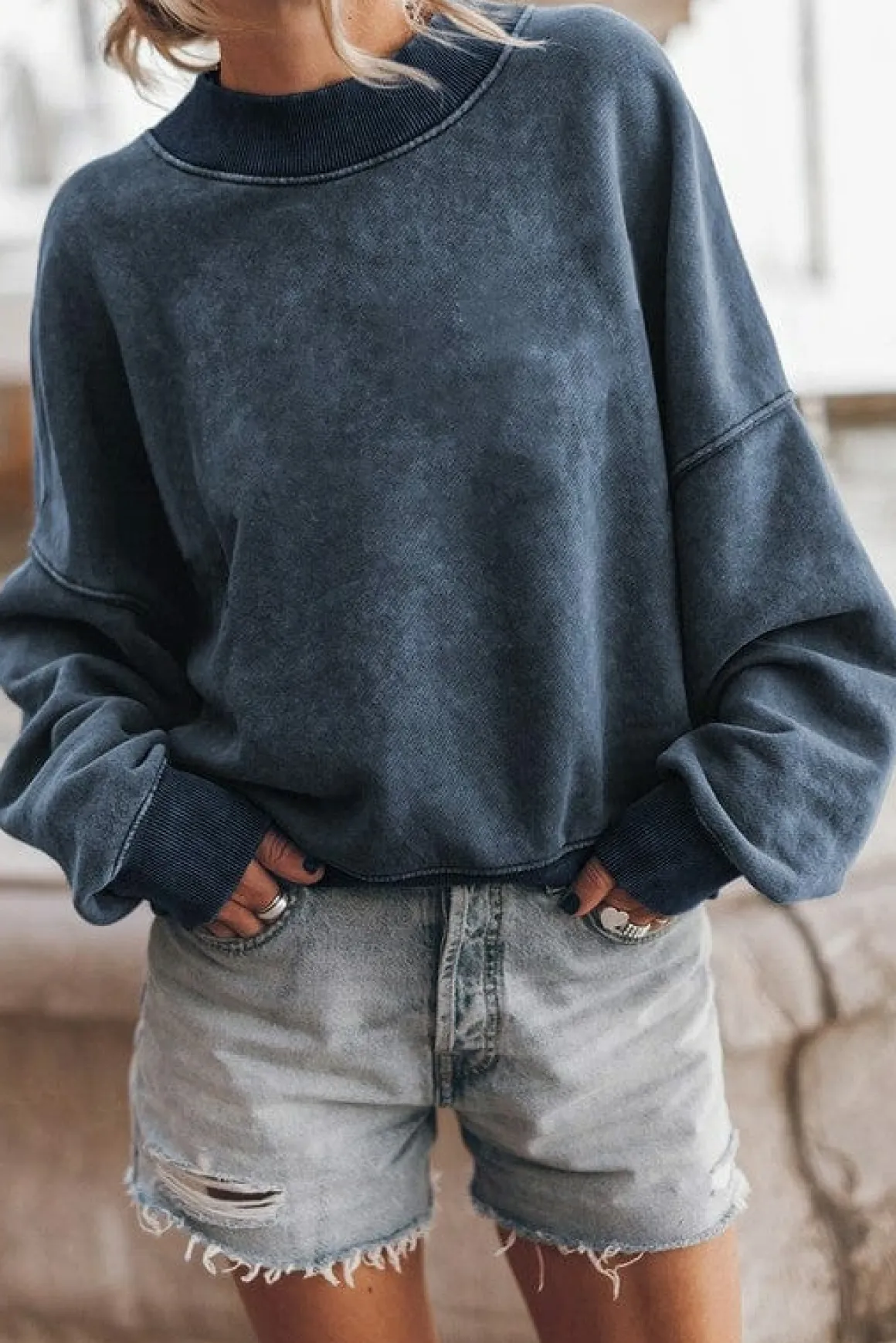 Mineral Washed Acid dye Sweatshirt Pullover *Online Only*
