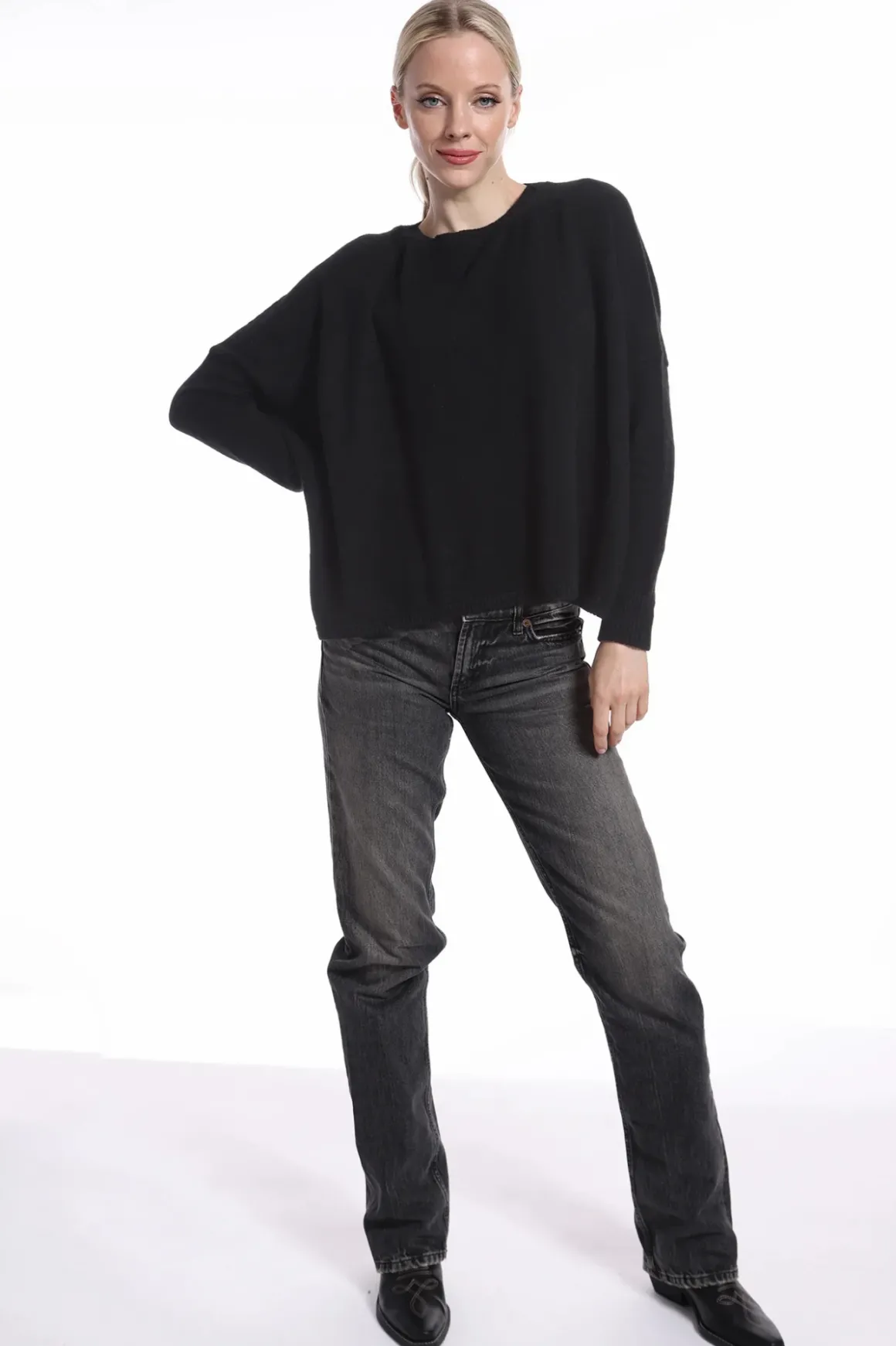 Minnie Rose Cashmere Cropped Sweater