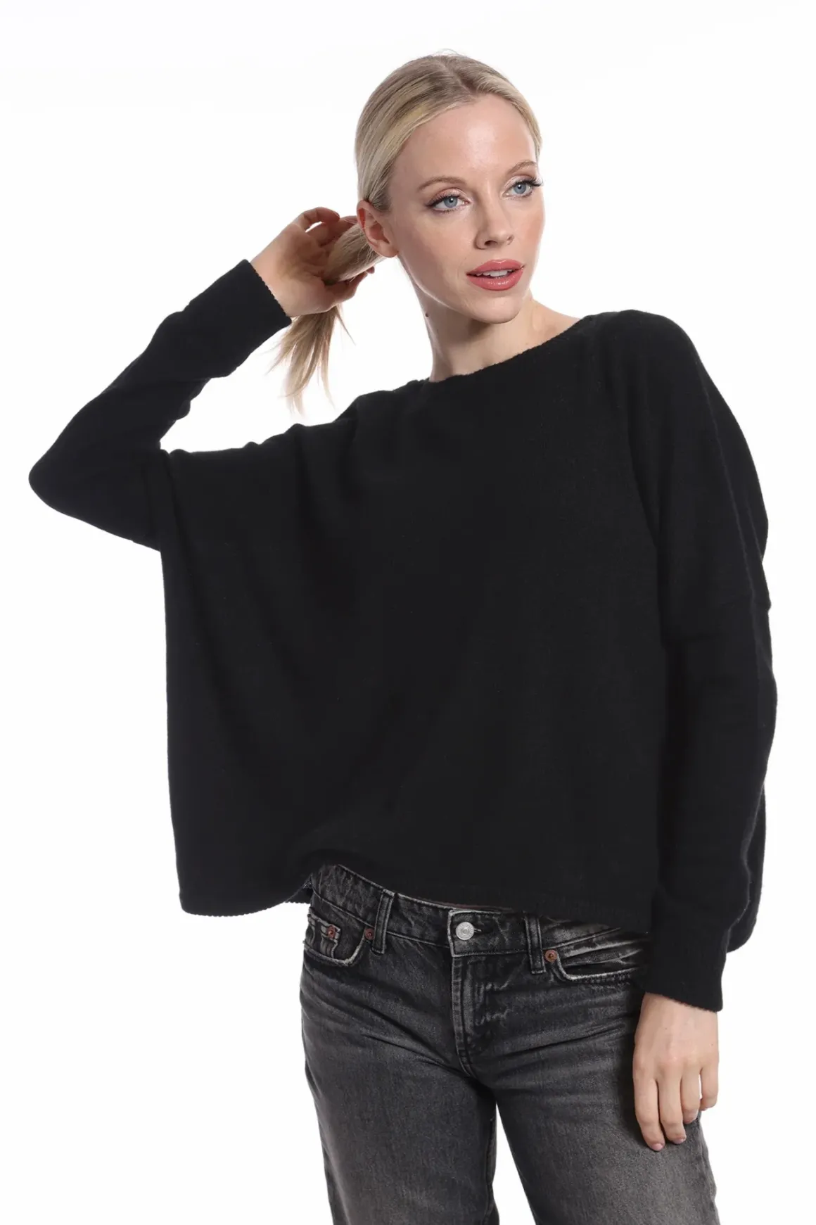 Minnie Rose Cashmere Cropped Sweater