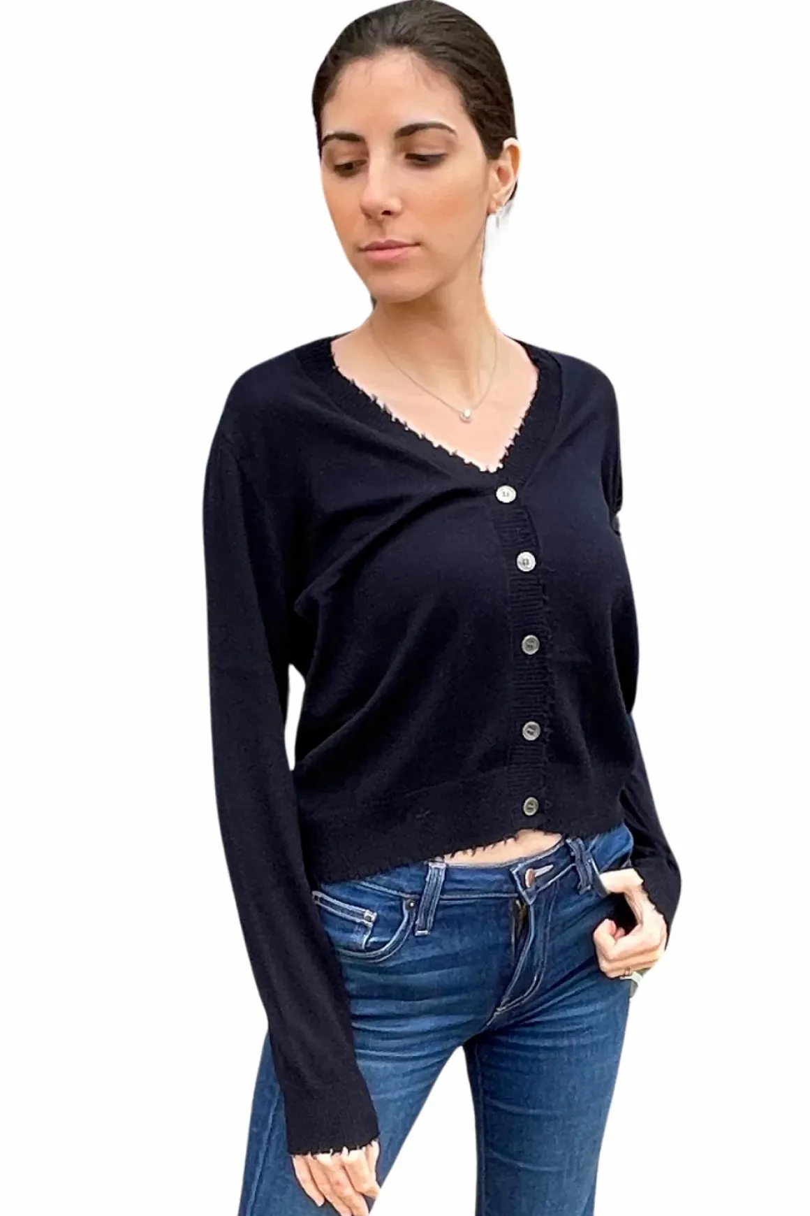 minnie_rose_cotton_cashme_2-1.webp Minnie Rose Cotton Cashmere Frayed Cardigan