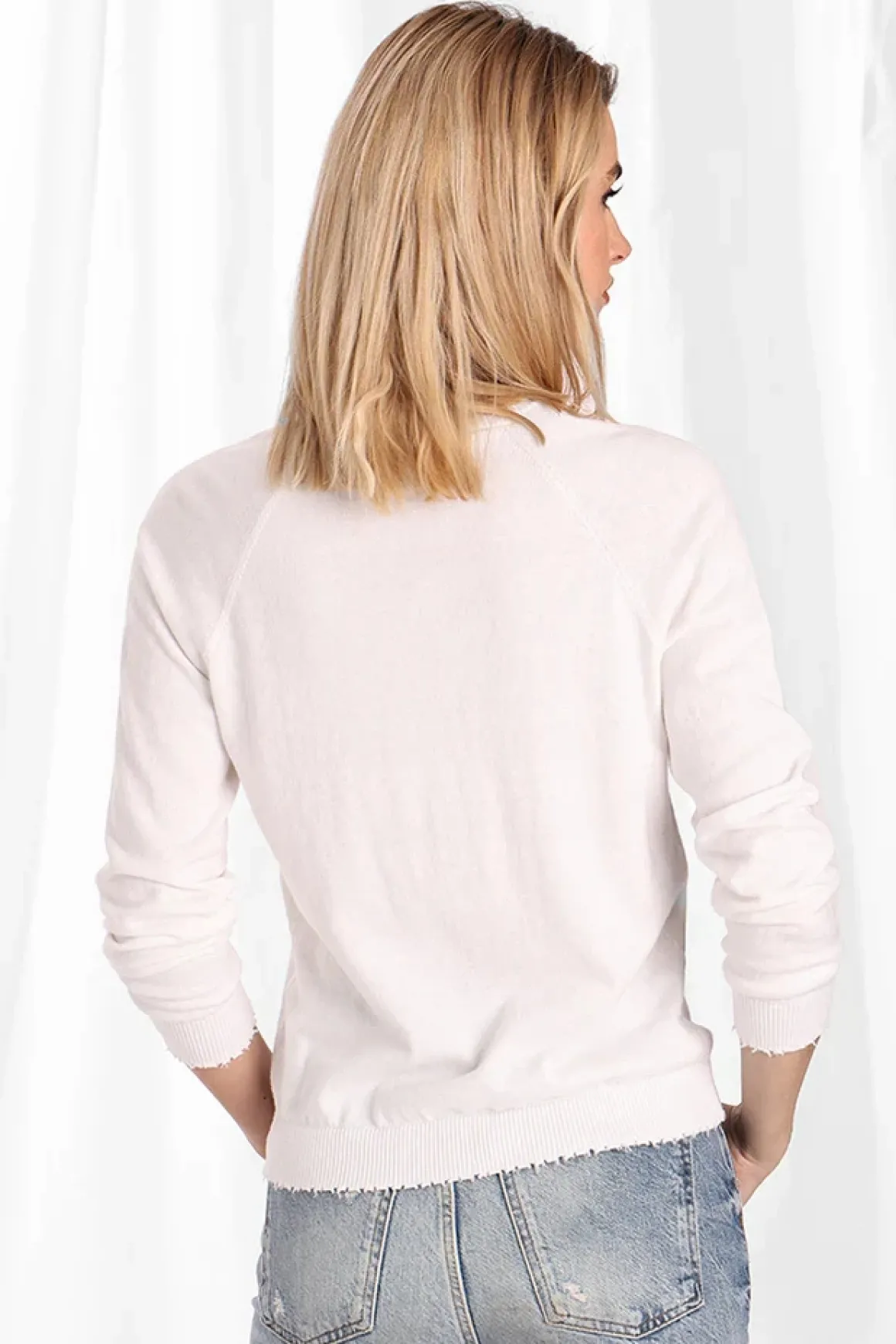 minnie_rose_frayed_edge_v_3.webp Minnie Rose Frayed Edge V-Neck