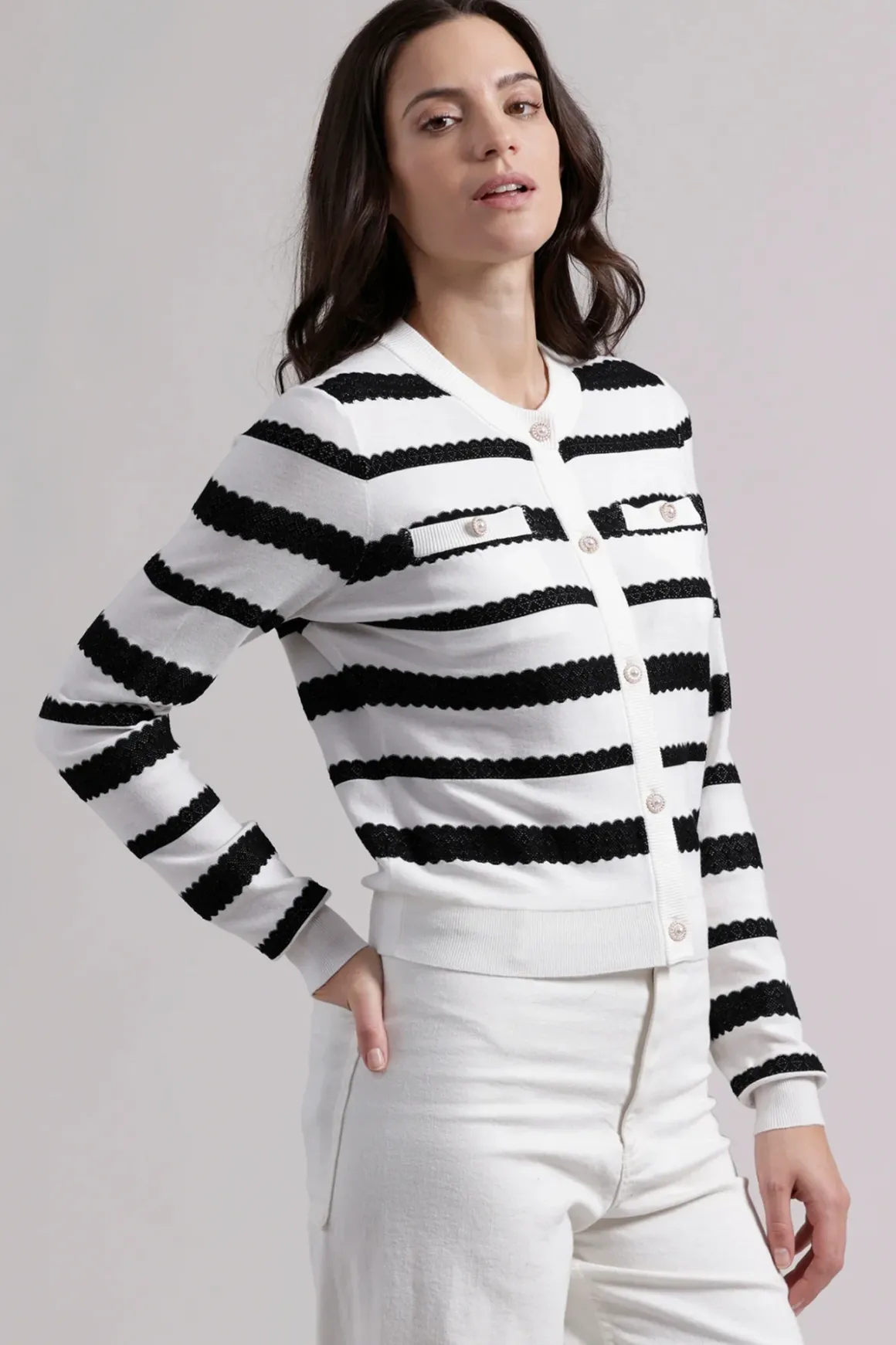 minnie_rose_lace_striped__3.webp Minnie Rose Lace Striped Cardigan