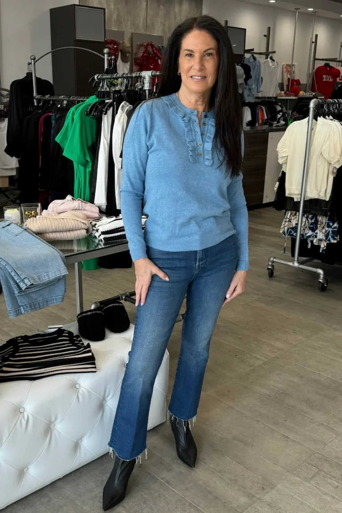 Minnie Rose Ruffle Henley