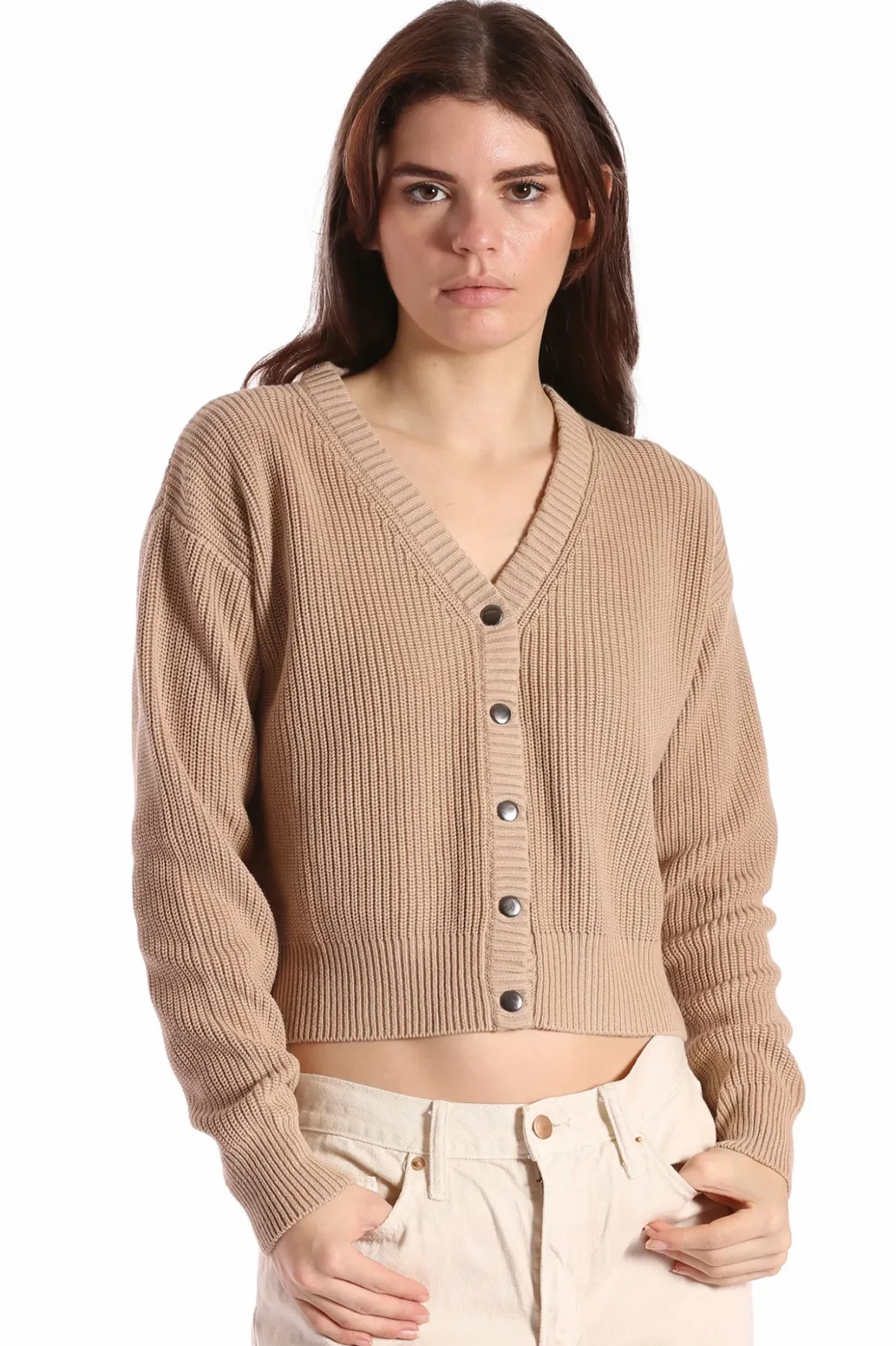Minnie Rose Shaker Cropped Cardigan
