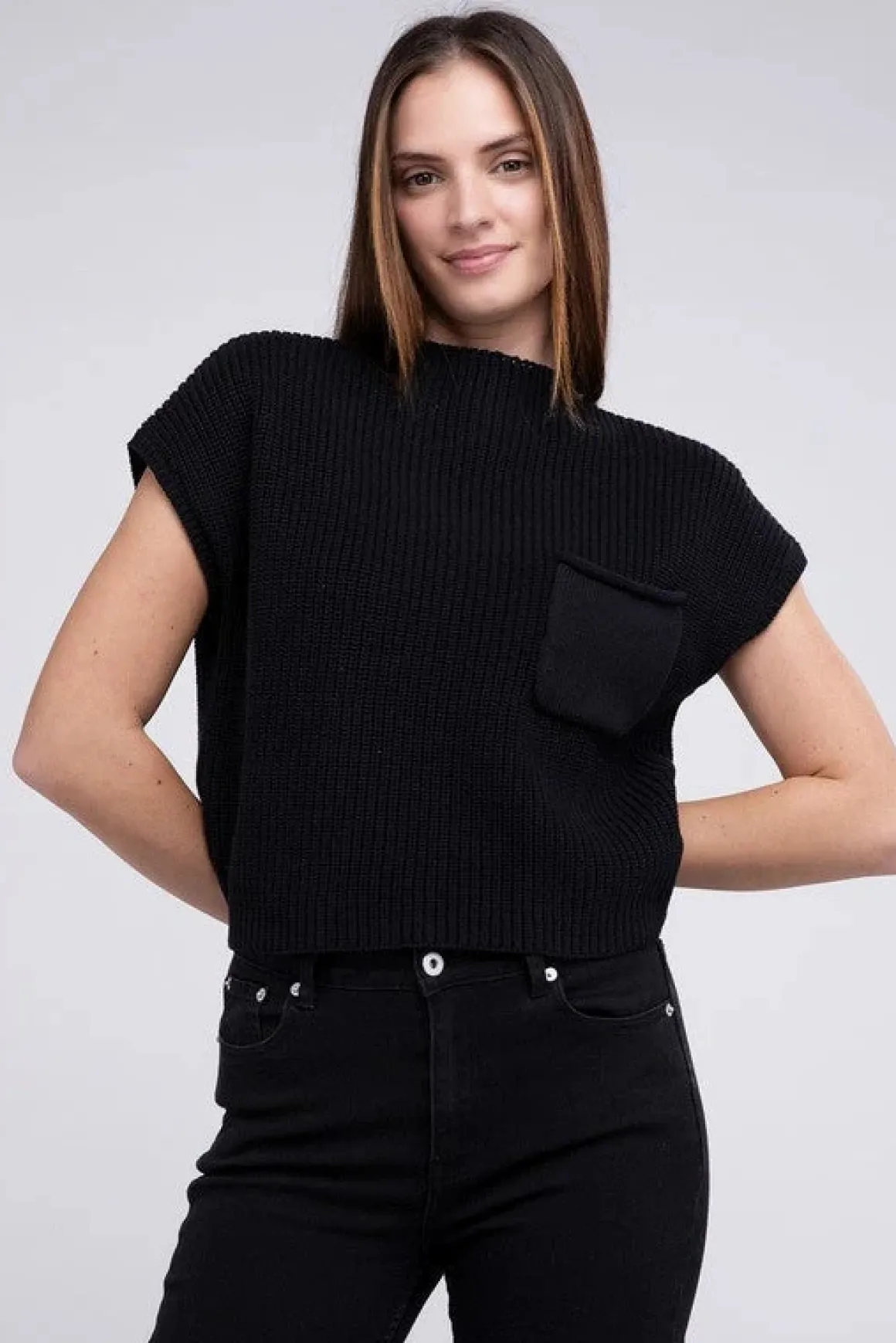 mock_neck_short_sleeve_cr_12.webp Mock Neck Short Sleeve Cropped Sweater *Online Only*