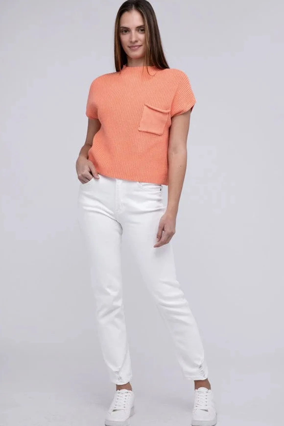mock_neck_short_sleeve_cr_3.webp Mock Neck Short Sleeve Cropped Sweater *Online Only*