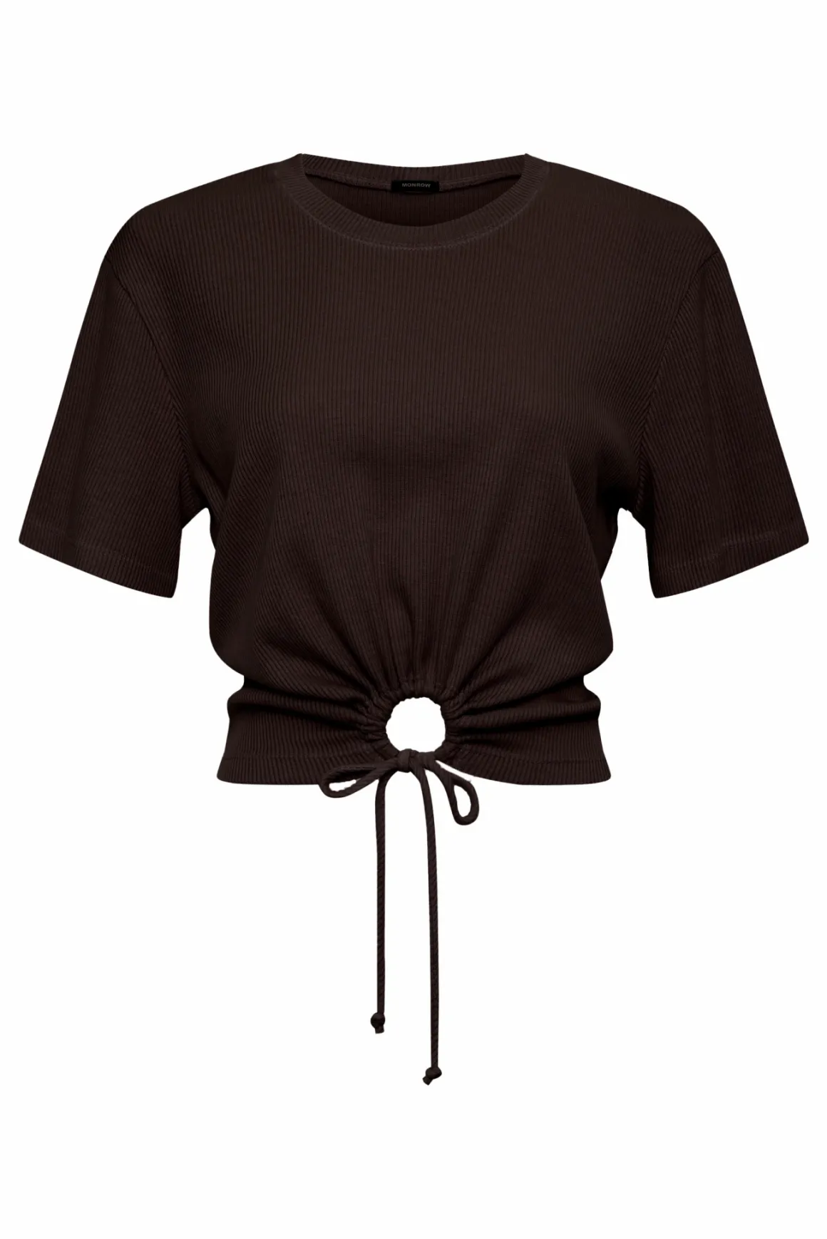 Monrow Ribbed Tie Top