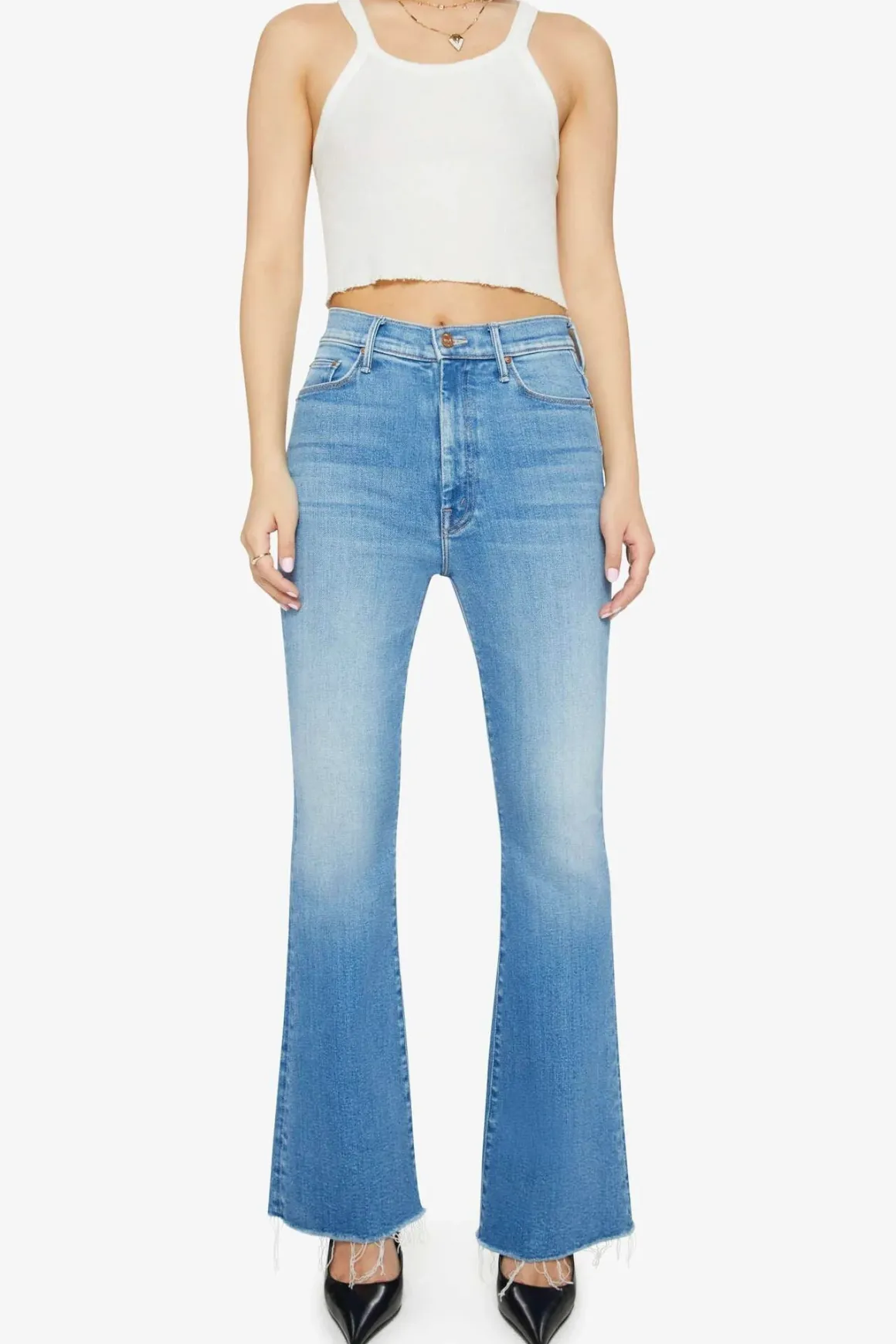 Mother Lil HW Weekender Fray Jeans
