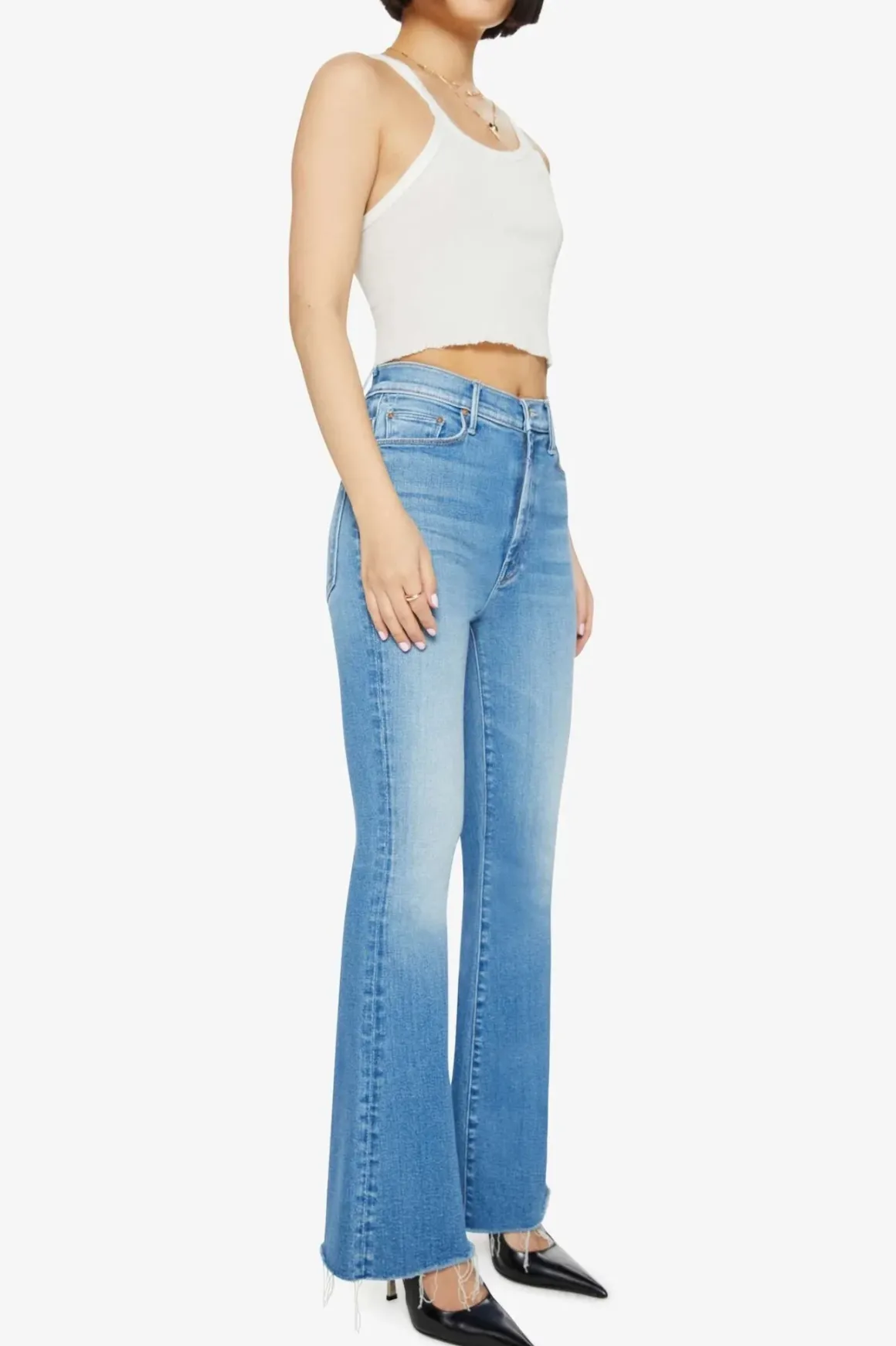 Mother Lil HW Weekender Fray Jeans