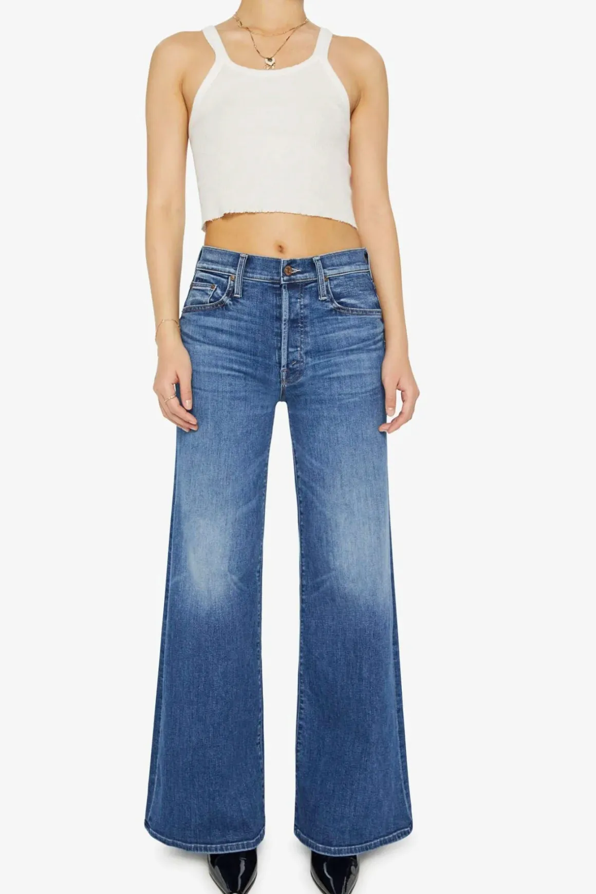 Mother Lil Tomcat Roller Sneak Jeans