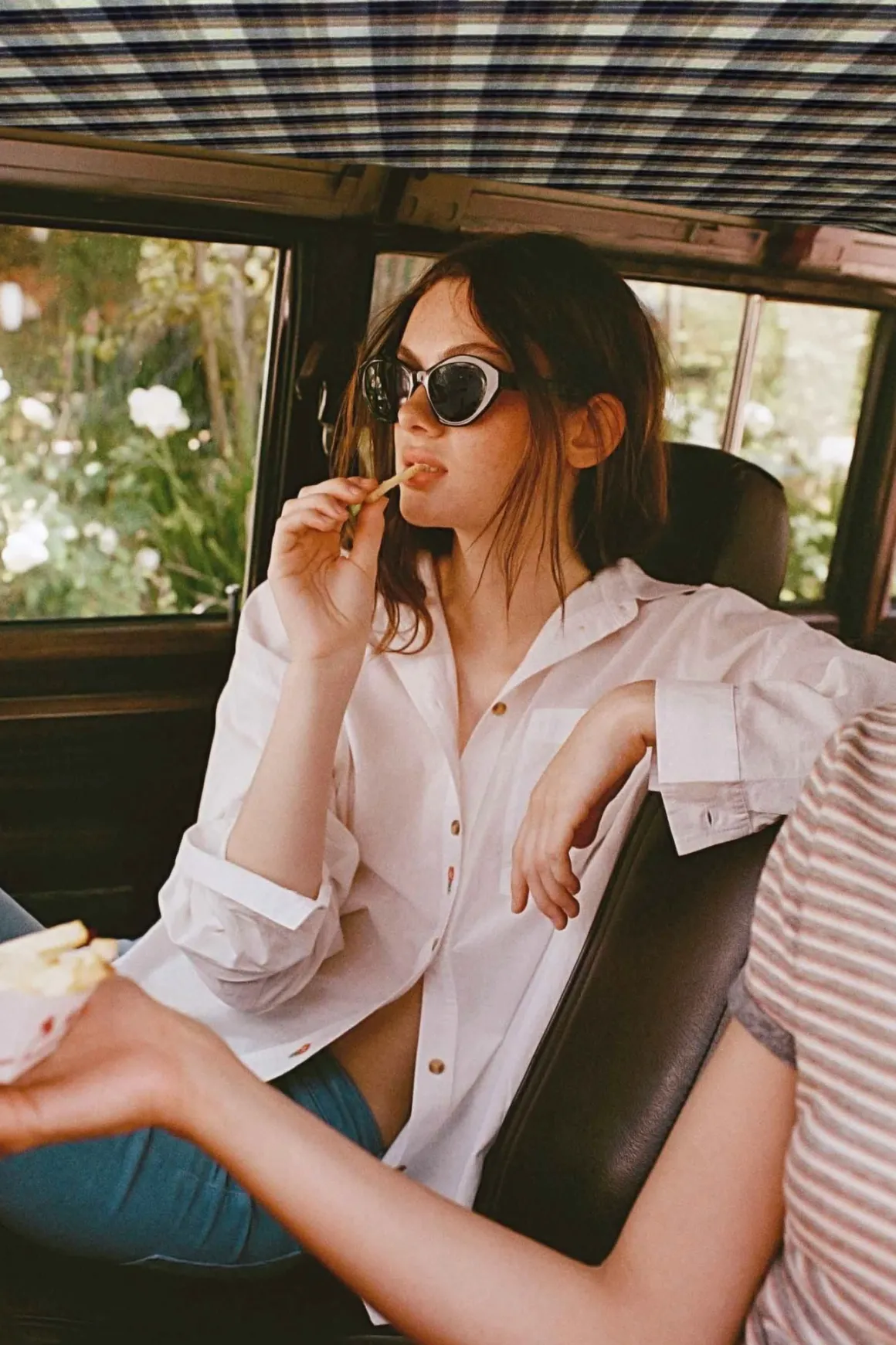 Mother Pushing Buttons Button Down *FINAL SALE*
