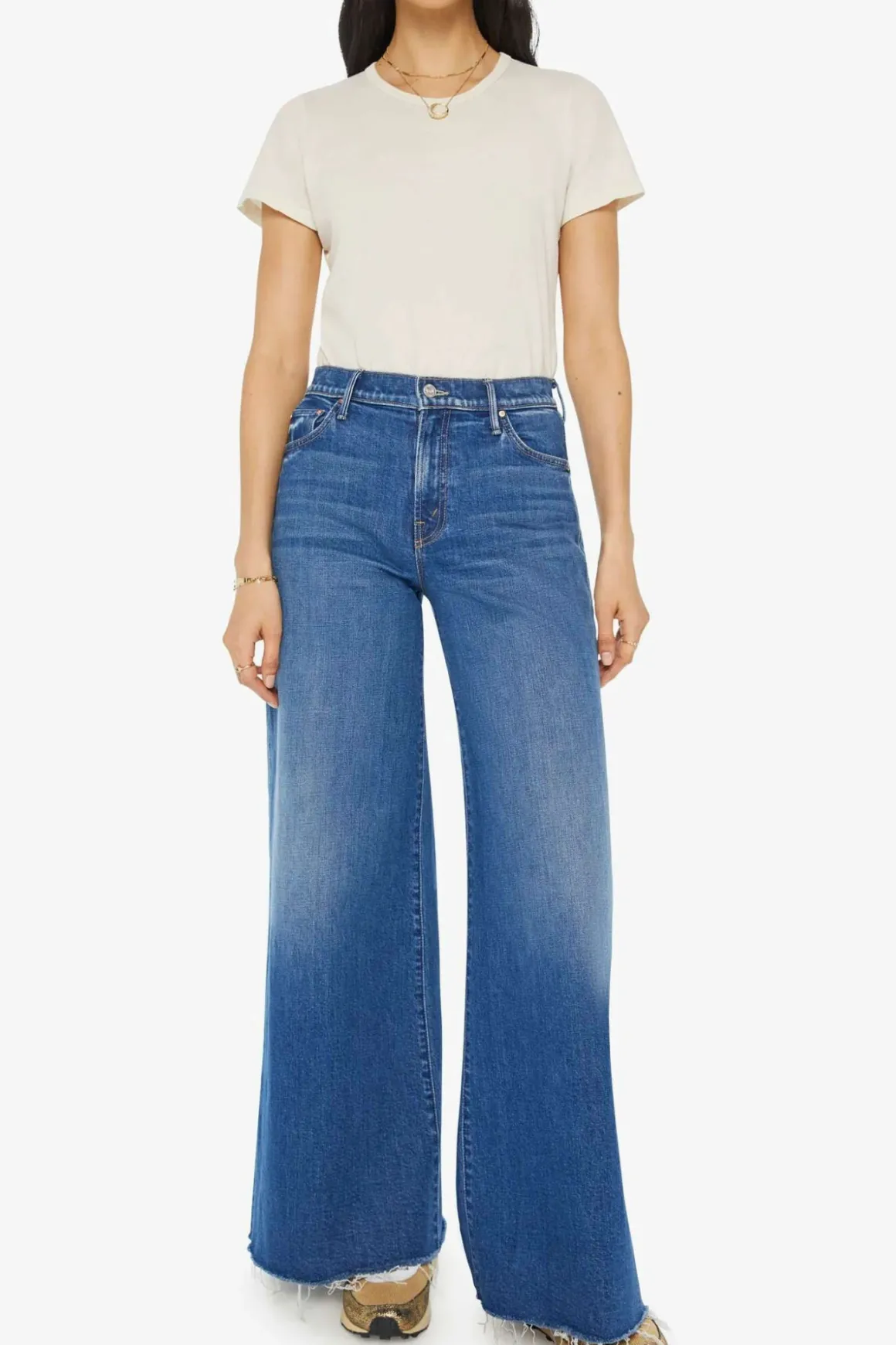 Mother Swisher Sneak Fray Jeans