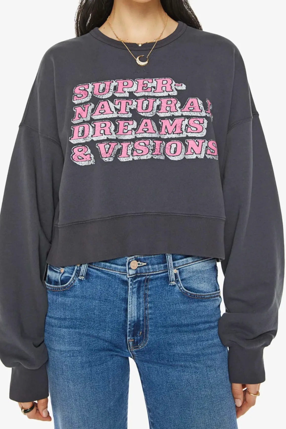 Mother Winger Cropped Sweatshirt