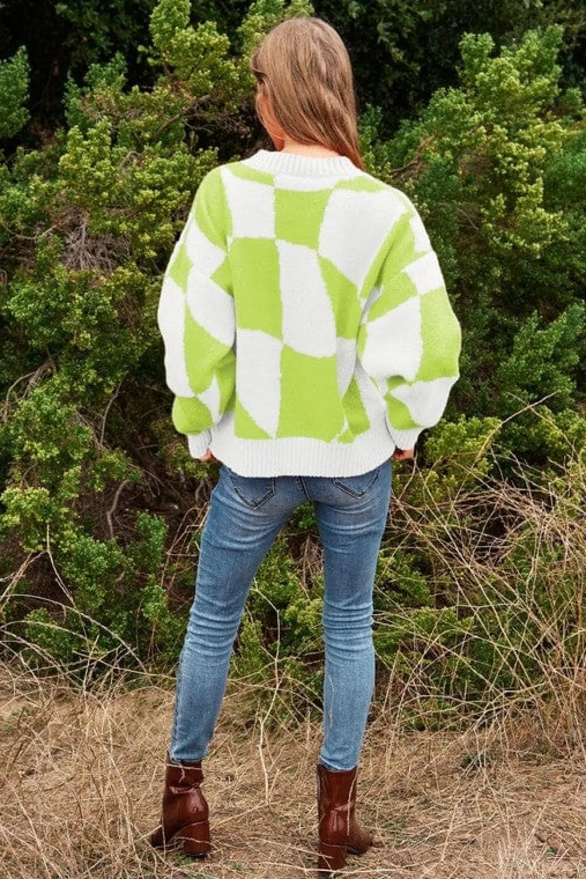 multi_geo_checker_pullove_11.webp Multi Geo Checker Pullover Knit Sweater Top *Online Only*