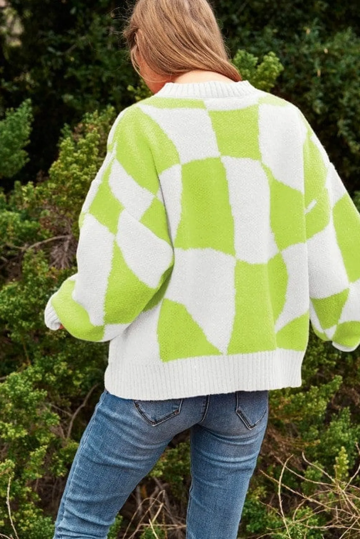 multi_geo_checker_pullove_7.webp Multi Geo Checker Pullover Knit Sweater Top *Online Only*