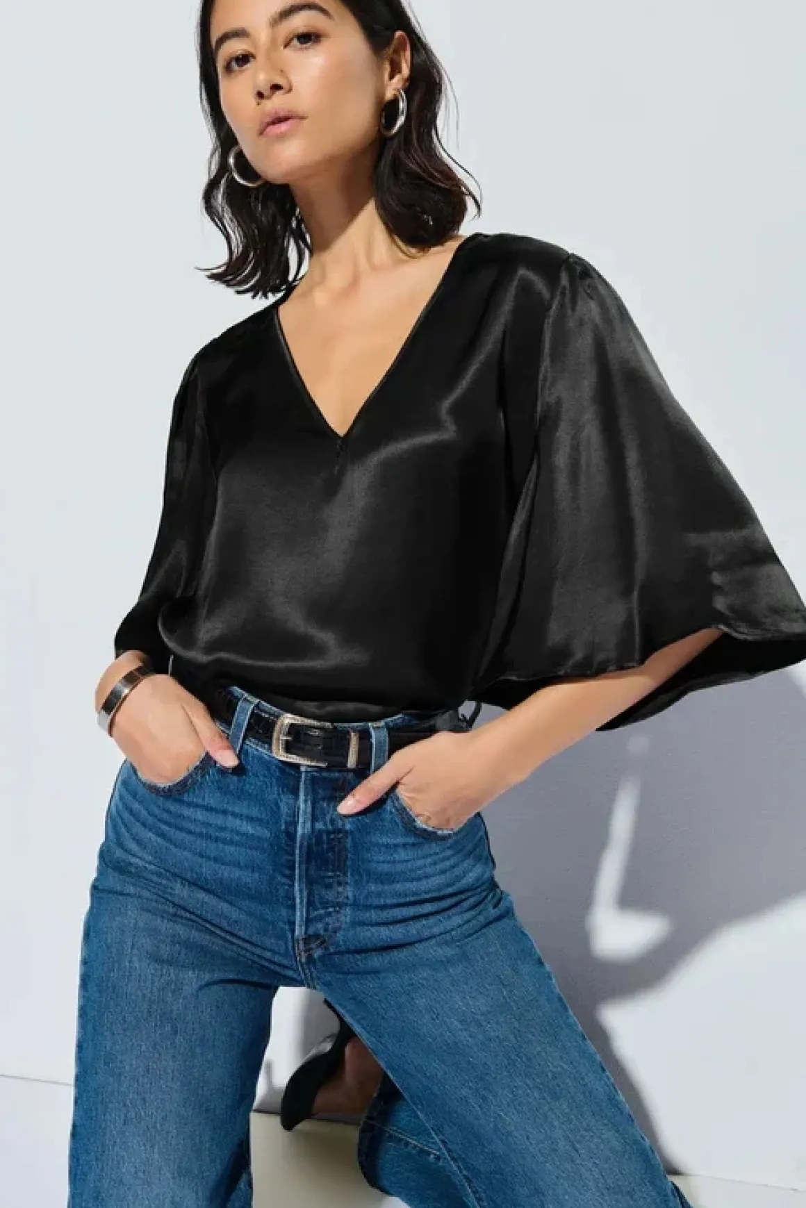 Nation Mel V-Neck Blouse *FINAL SALE*
