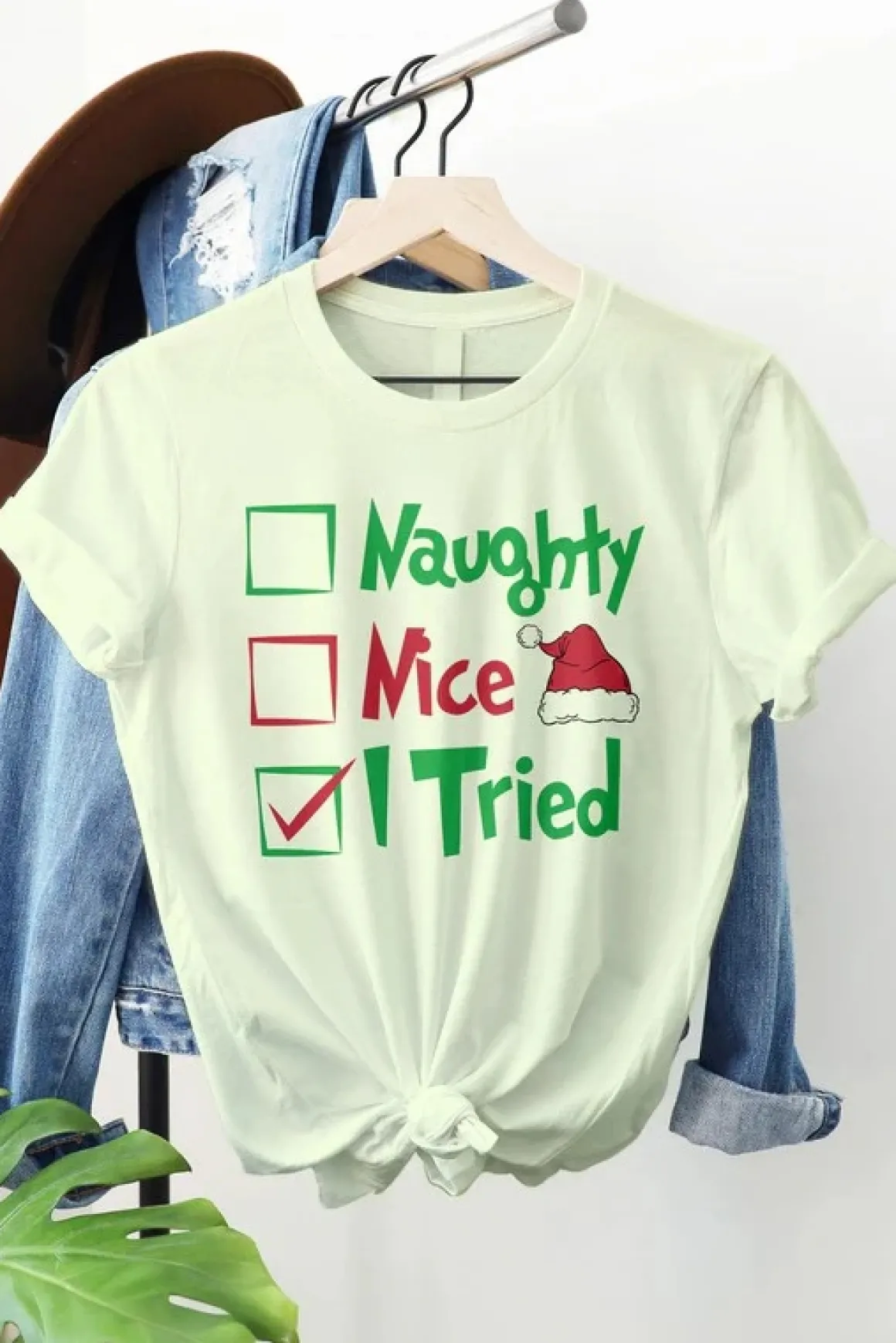 Naughty, Nice, I Tried Holiday Graphic Tee *Online Only*