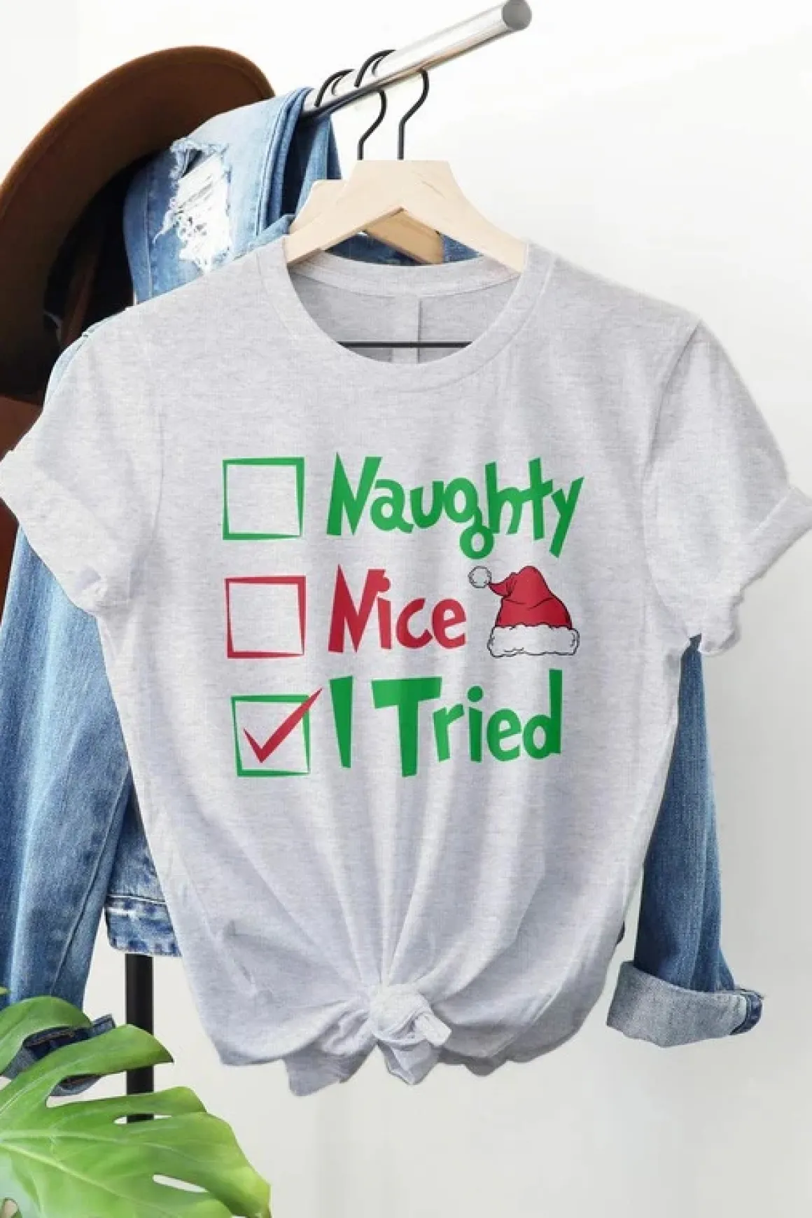 Naughty, Nice, I Tried Holiday Graphic Tee *Online Only*
