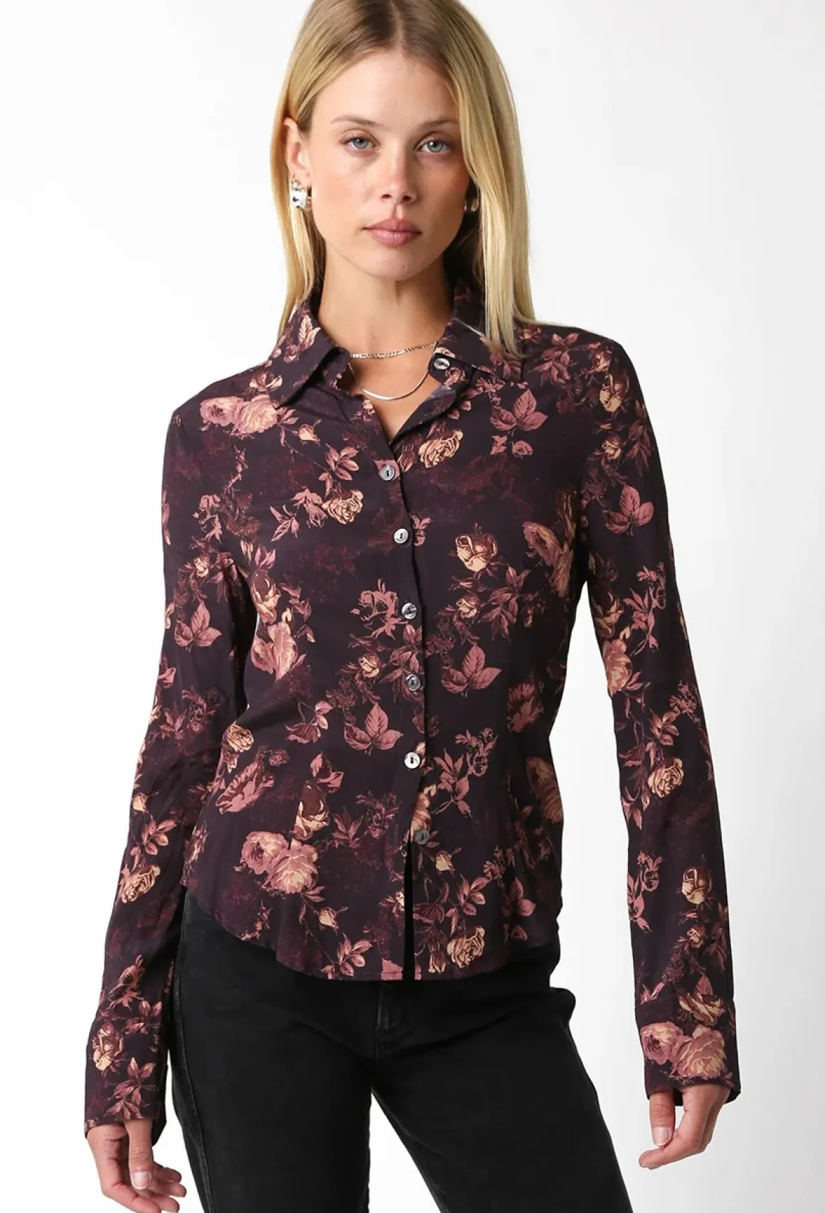 Olivaceous Angela Floral Shirt