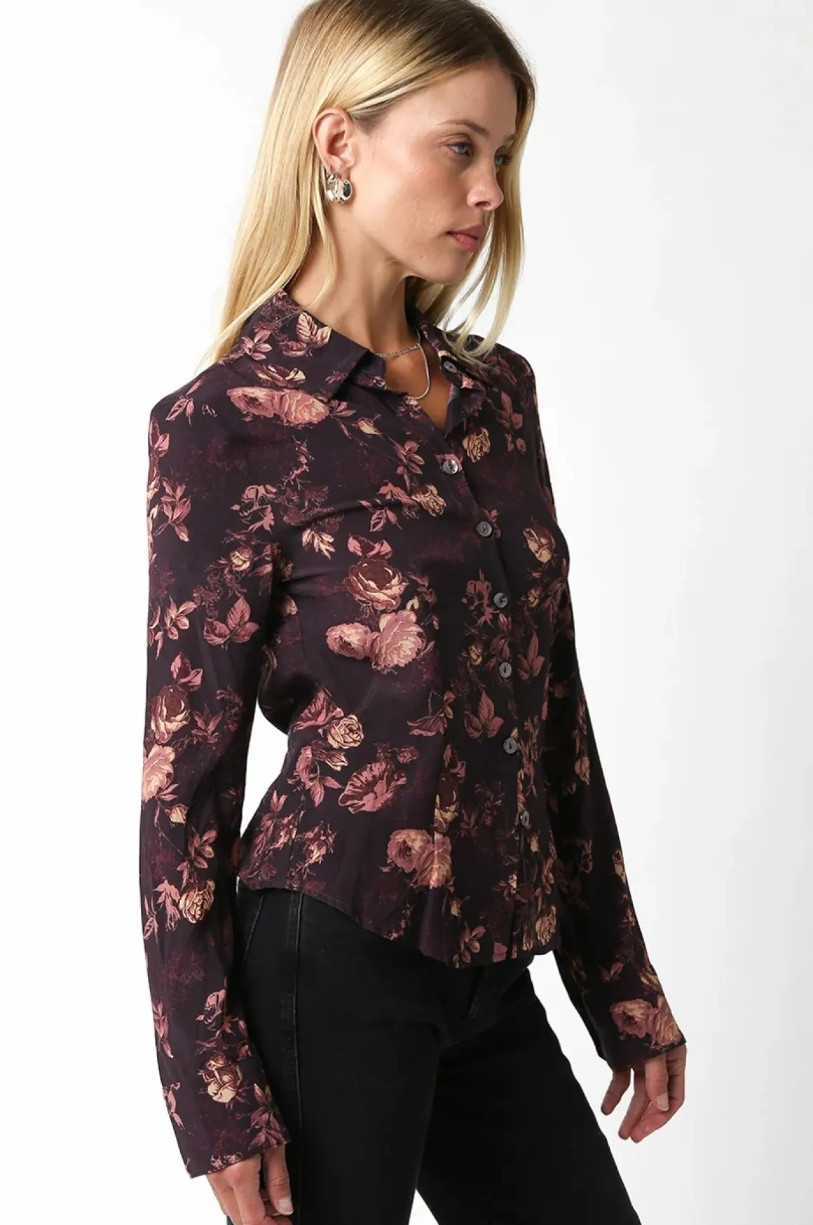 olivaceous_angela_floral__2.webp Olivaceous Angela Floral Shirt