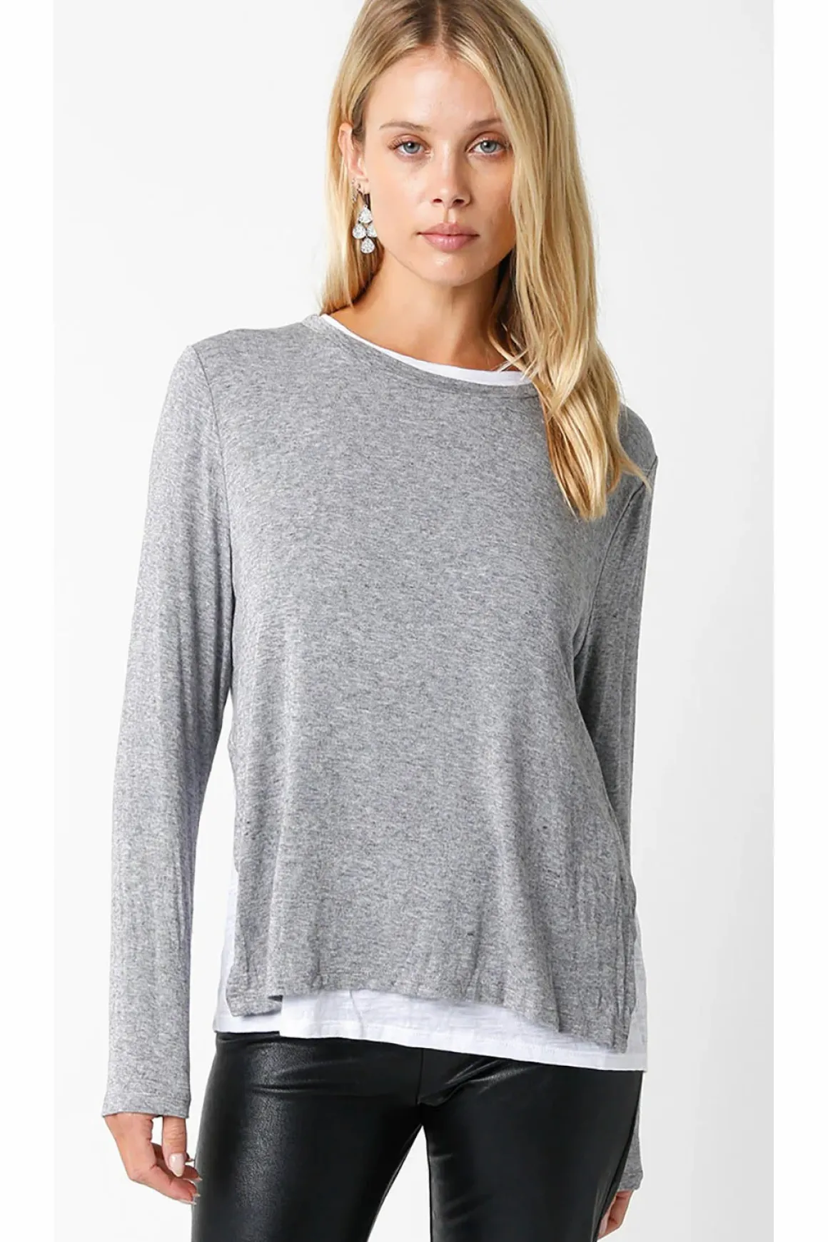 Olivaceous Double Lined Crewneck Shirt