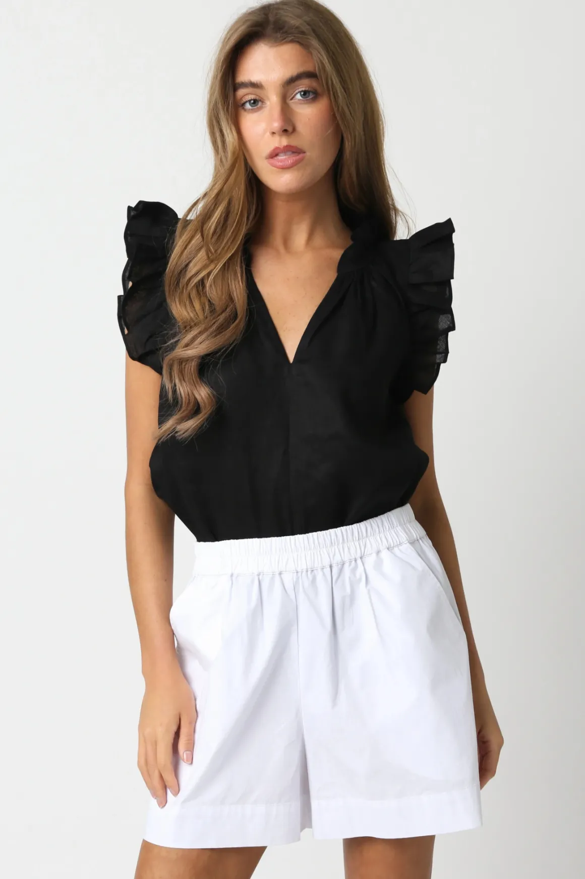 Olivaceous Heidi Linen Top