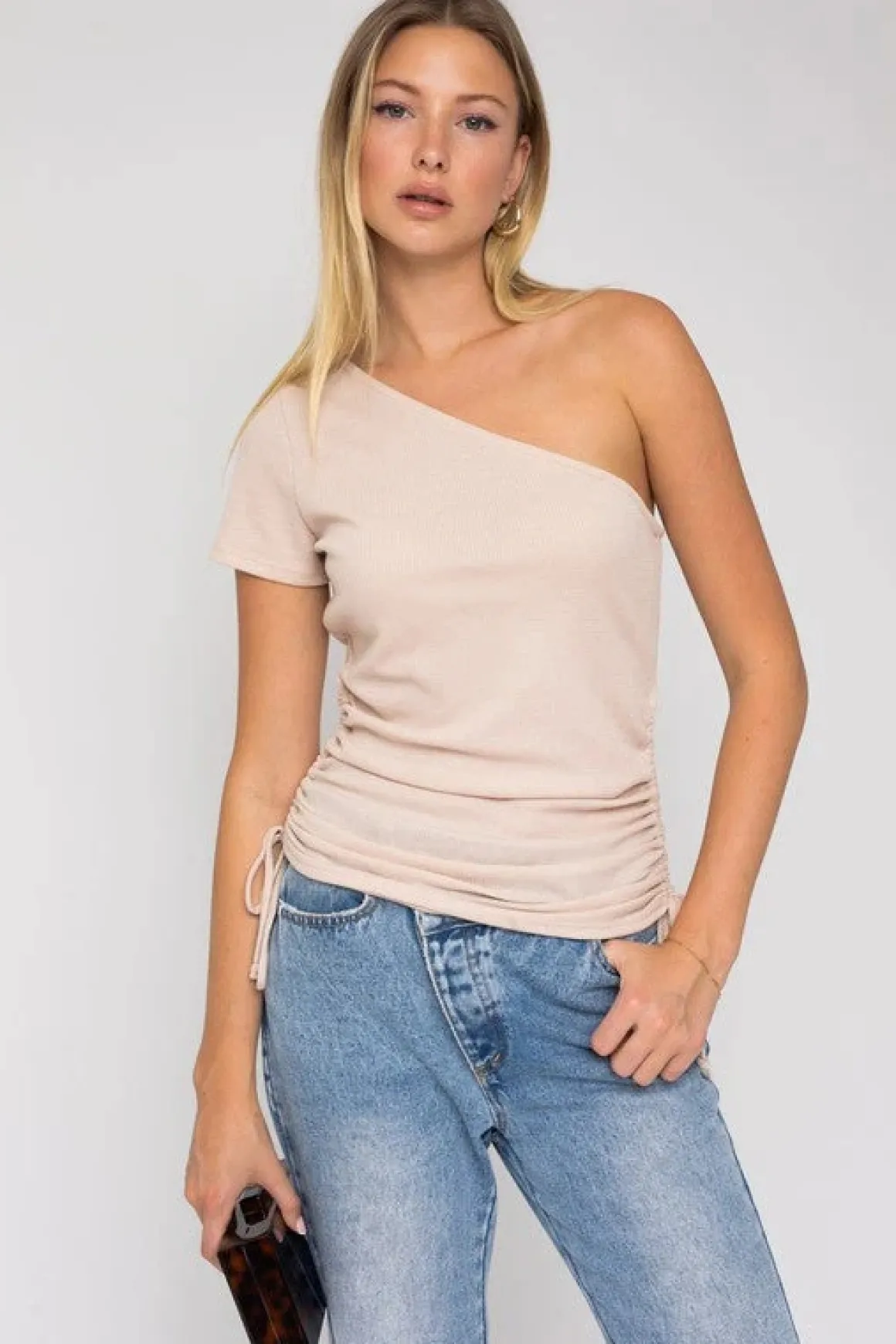 One Shoulder Side Rushing Top * Online Only*