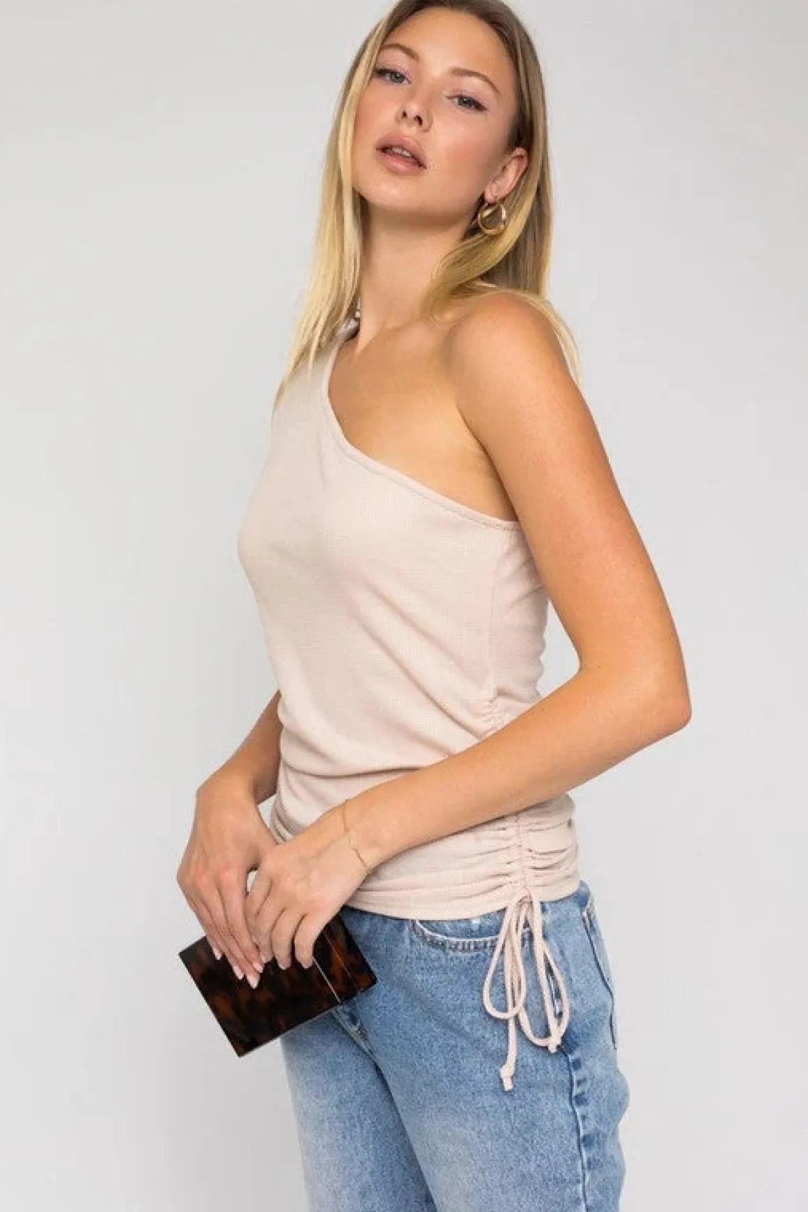 one_shoulder_side_rushing_2.webp One Shoulder Side Rushing Top * Online Only*