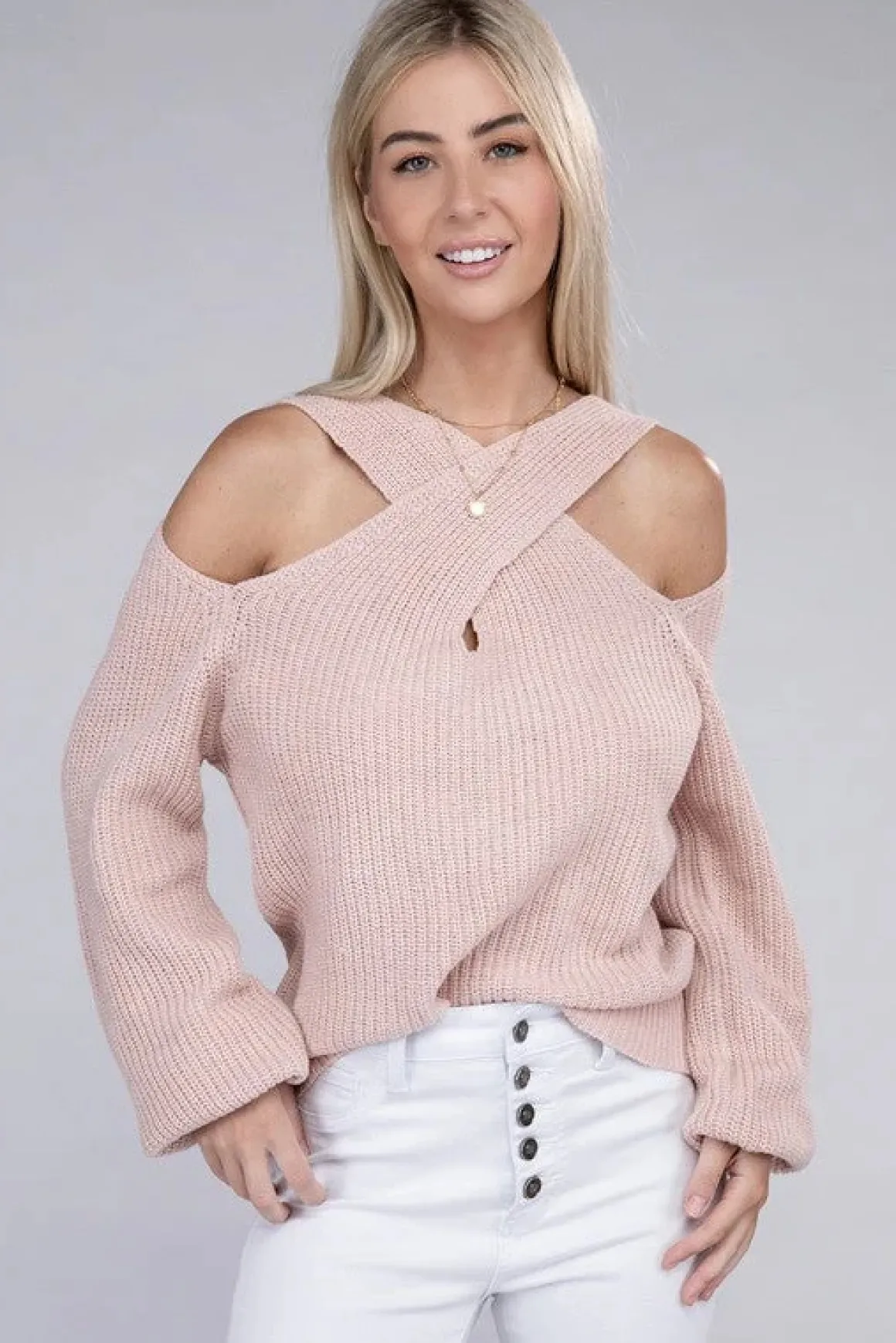 Open Shoulder Sweater  *Online Only*