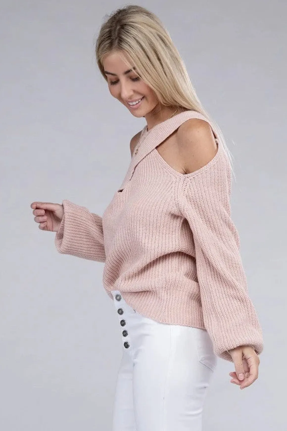 Open Shoulder Sweater  *Online Only*