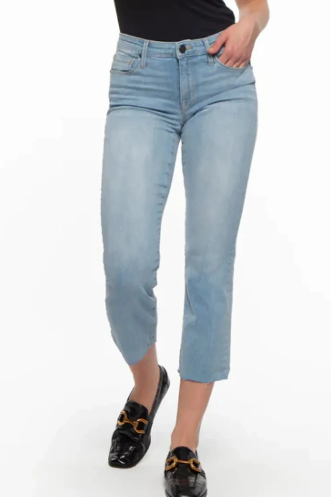 Parkersmith Byron Crop Straight w/Raw Hem in Coronado