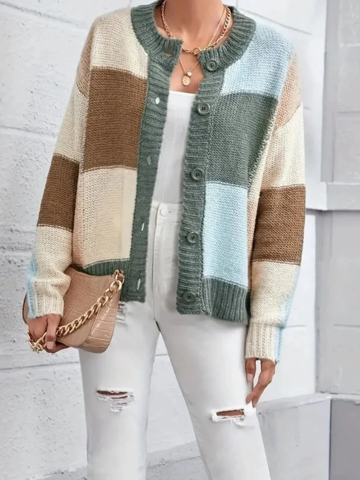 Patchwork Sweater Cardigan *Online Only*