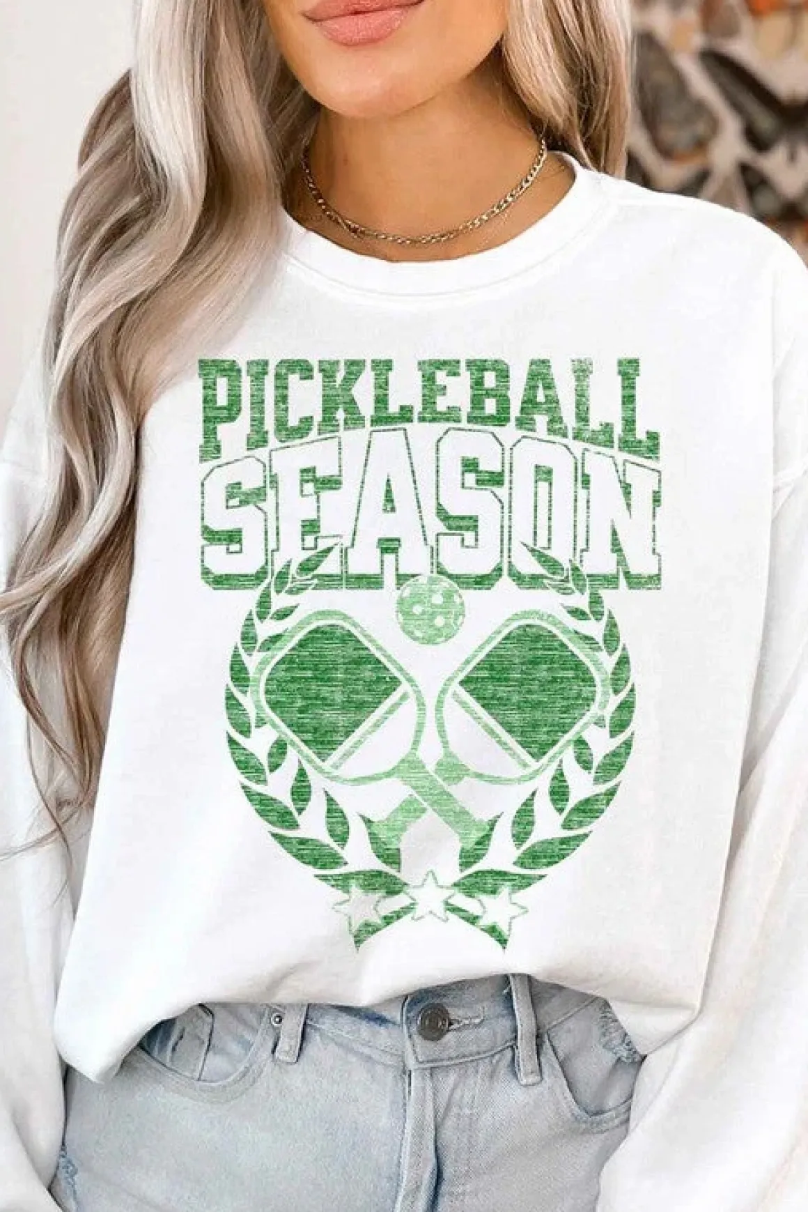 PICKLEBALL SEASON OVERSIZED GRAPHIC SWEATSHIRT *Online Only*