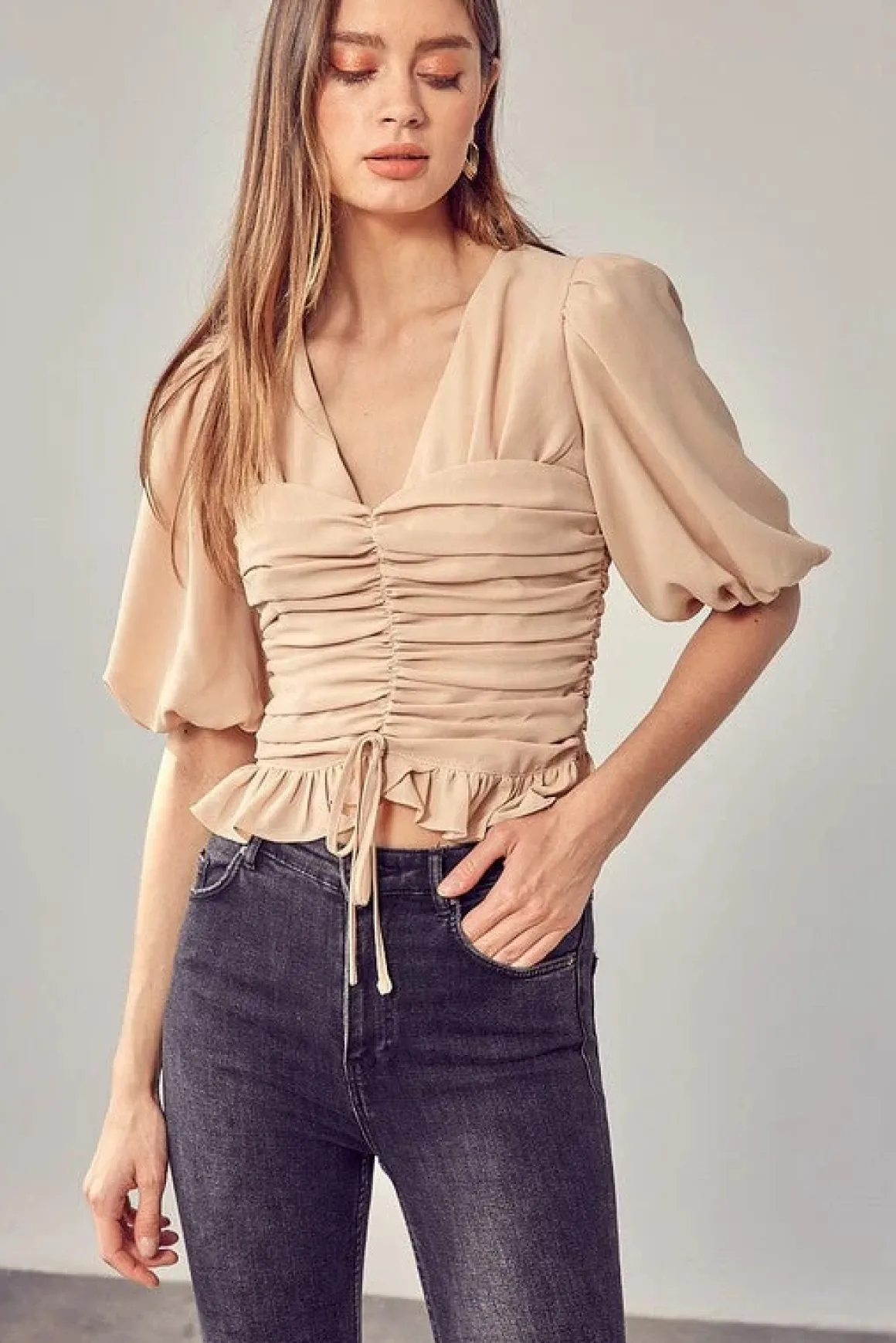 puff_sleeve_cinched_top_o_5.webp Puff Sleeve Cinched Top *Online Only*