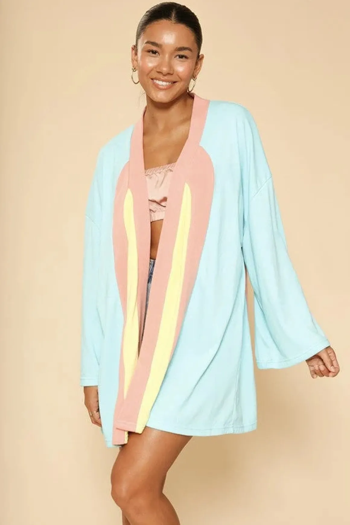 Retro arch terry cloth novelty robe *Online Only*