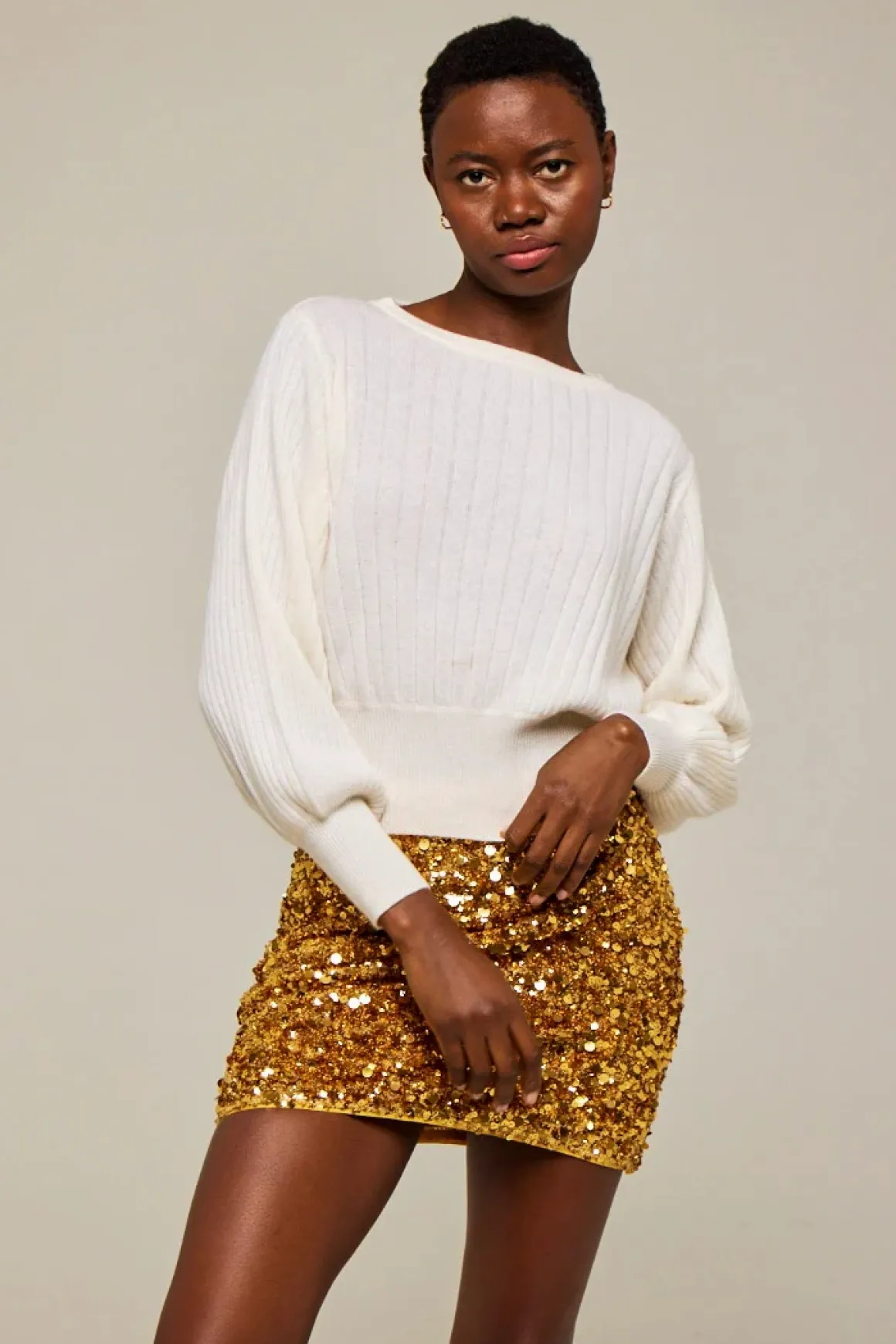 1982 Rosa Ribbed Crew Sweater