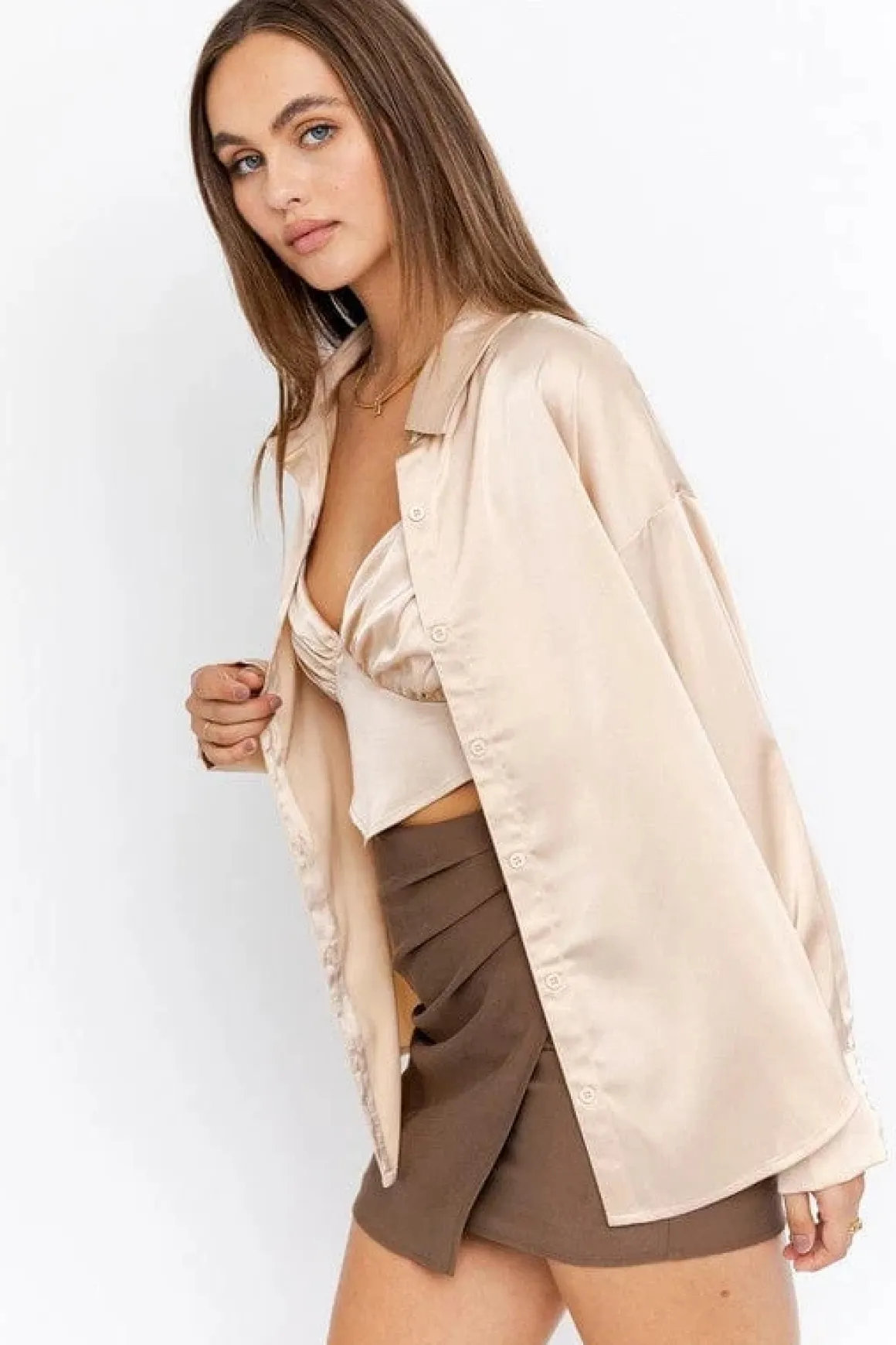 Satin Oversized Shirt *Online Only*