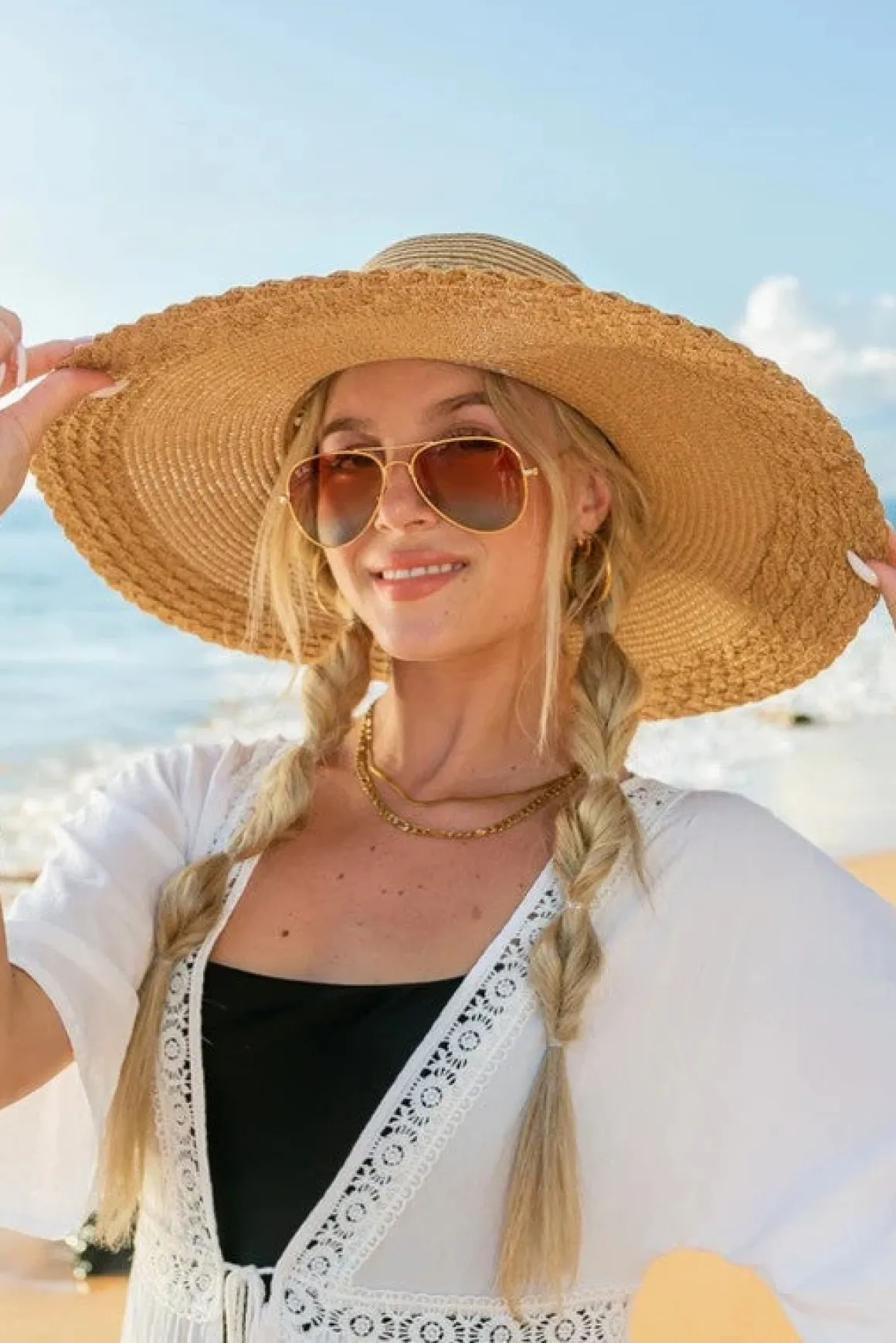 Scallop Edge Bow Accent Sunhat  *Online Only*
