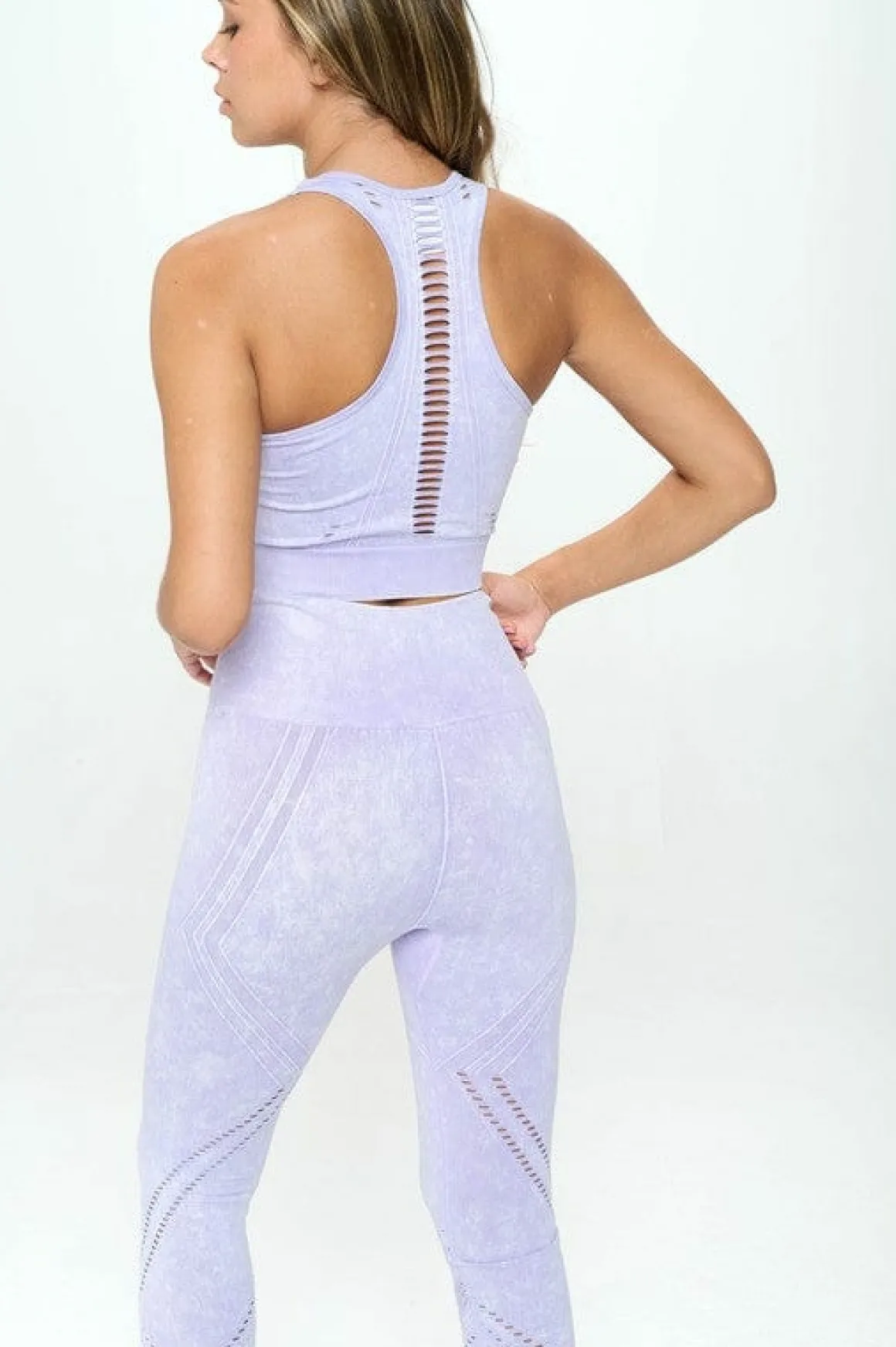 Seamless Two Piece Yoga mineral washed active set *Online Only*