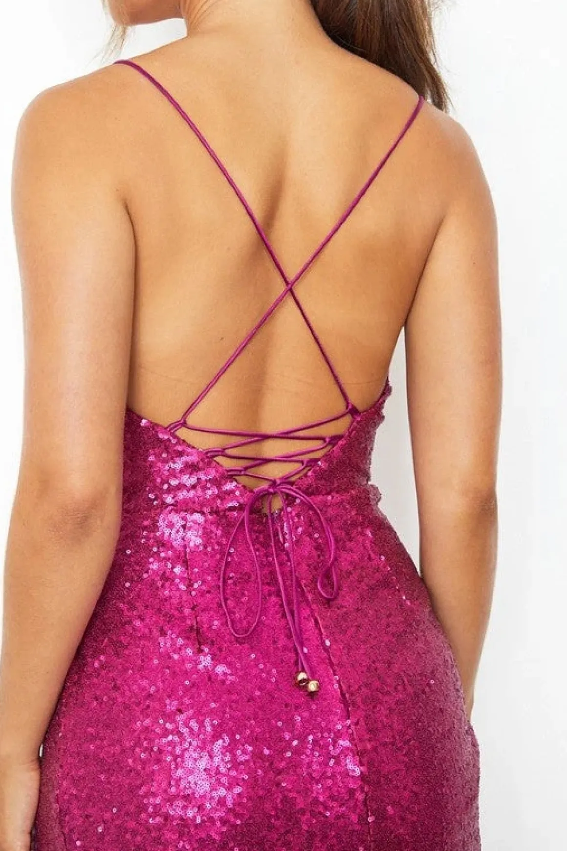 sequin_cowl_front_bodycon_3.webp Sequin Cowl Front Bodycon Dress *Online Only*
