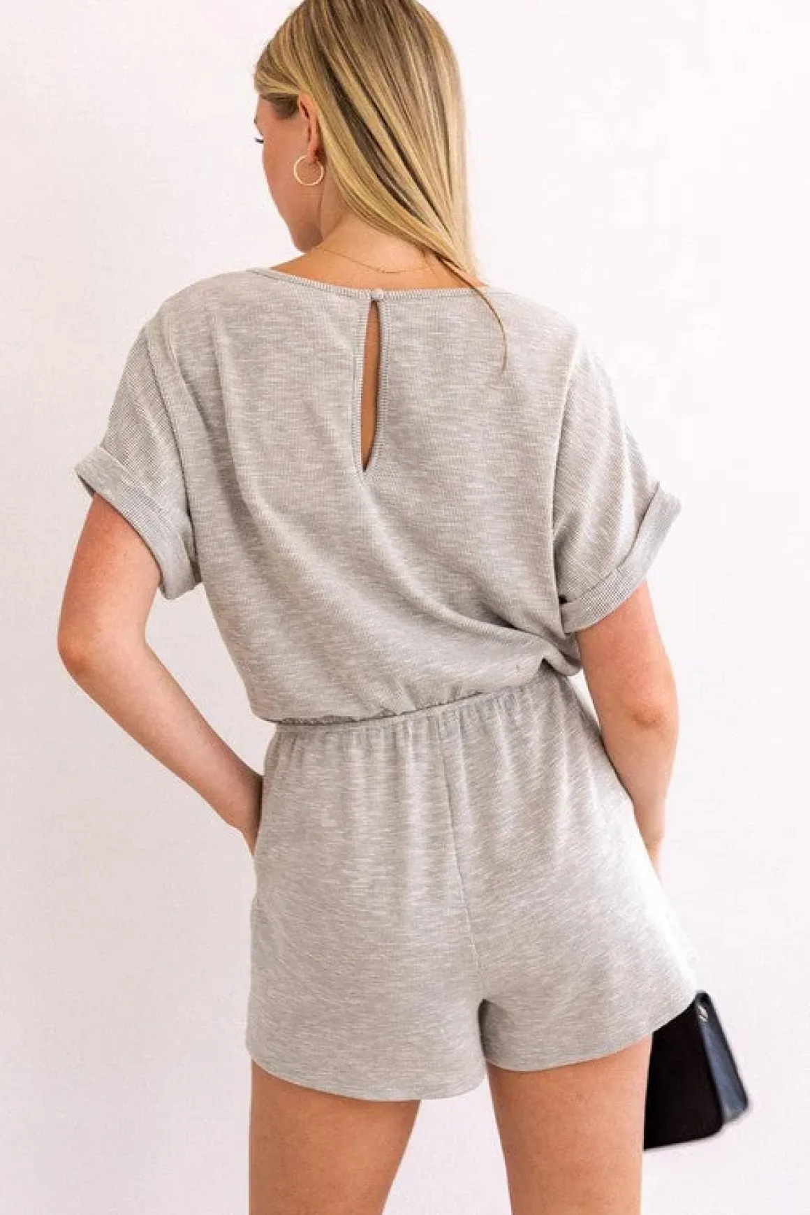 short_rollup_sleeve_elast_16.webp Short Roll-Up Sleeve Elastic Waist Romper * Online Only*