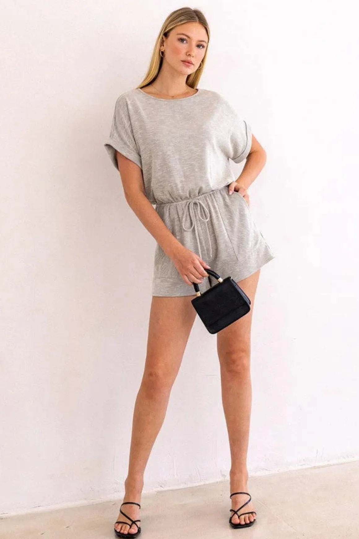 short_rollup_sleeve_elast_17.webp Short Roll-Up Sleeve Elastic Waist Romper * Online Only*
