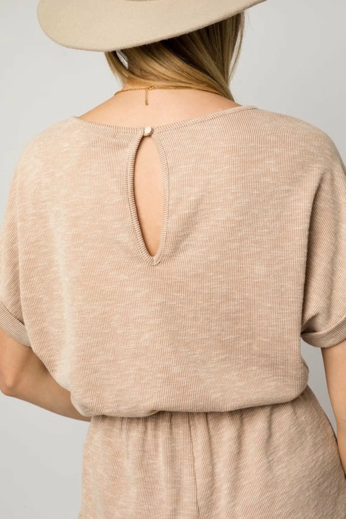 short_rollup_sleeve_elast_4.webp Short Roll-Up Sleeve Elastic Waist Romper * Online Only*