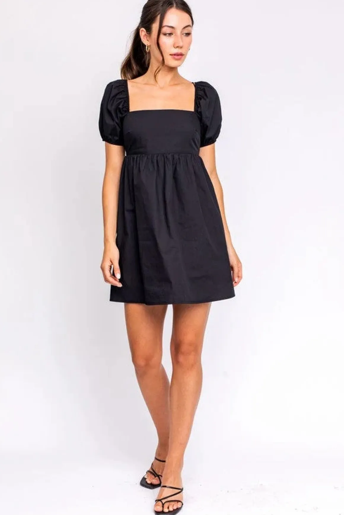 short_sleeve_back_tie_det_17.webp Short Sleeve Back Tie Detail Babydoll Dress *Online Only*